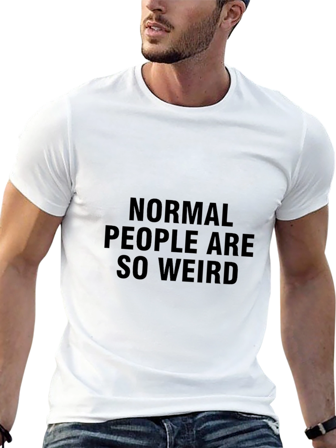 Black Normal People Are So Weird Funny Graphic Tee view 13