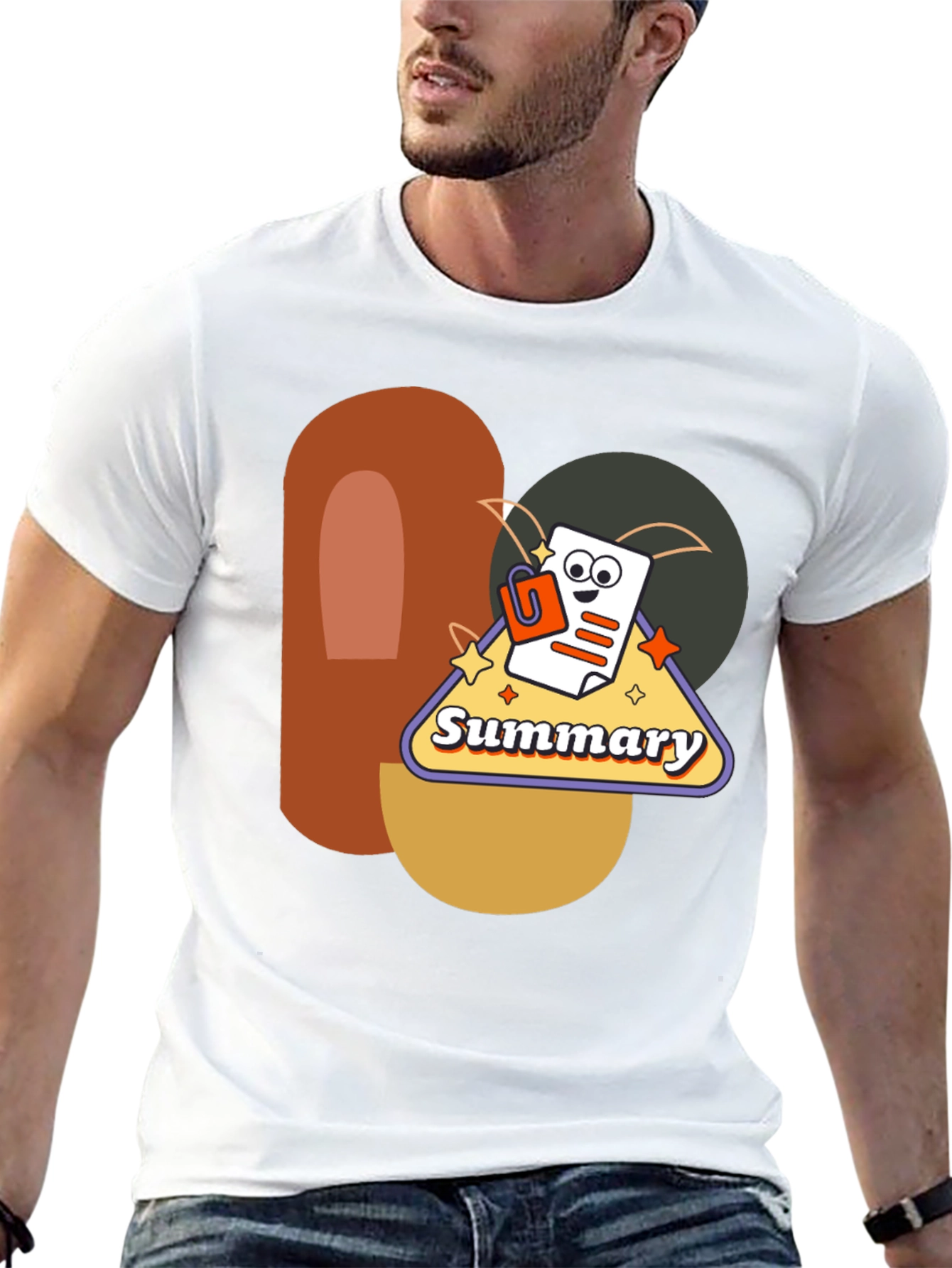 Black Summary Graphic Tee - Retro Style view 13
