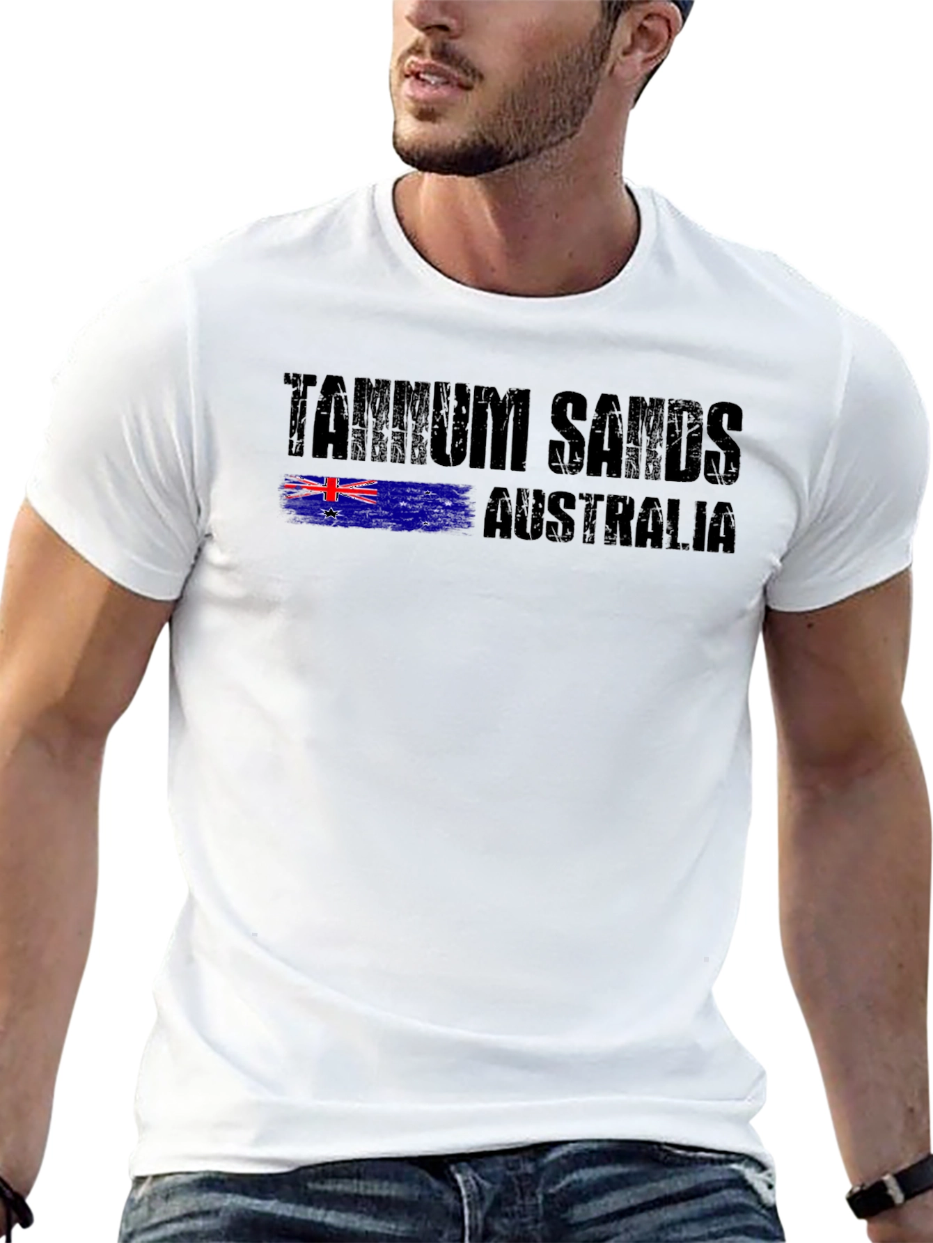 Black Tannum Sands Australia Tee - Black Graphic T-Shirt view 13