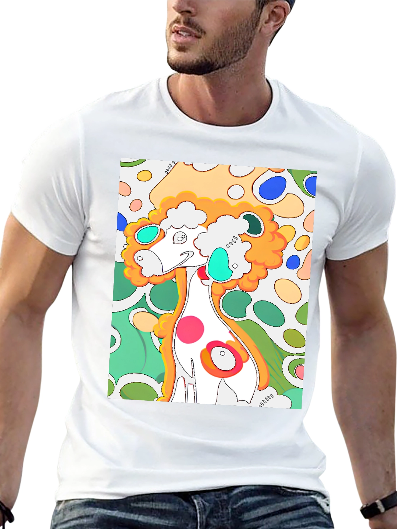 Black Funky Art Graphic T-Shirt - Quirky Design view 13