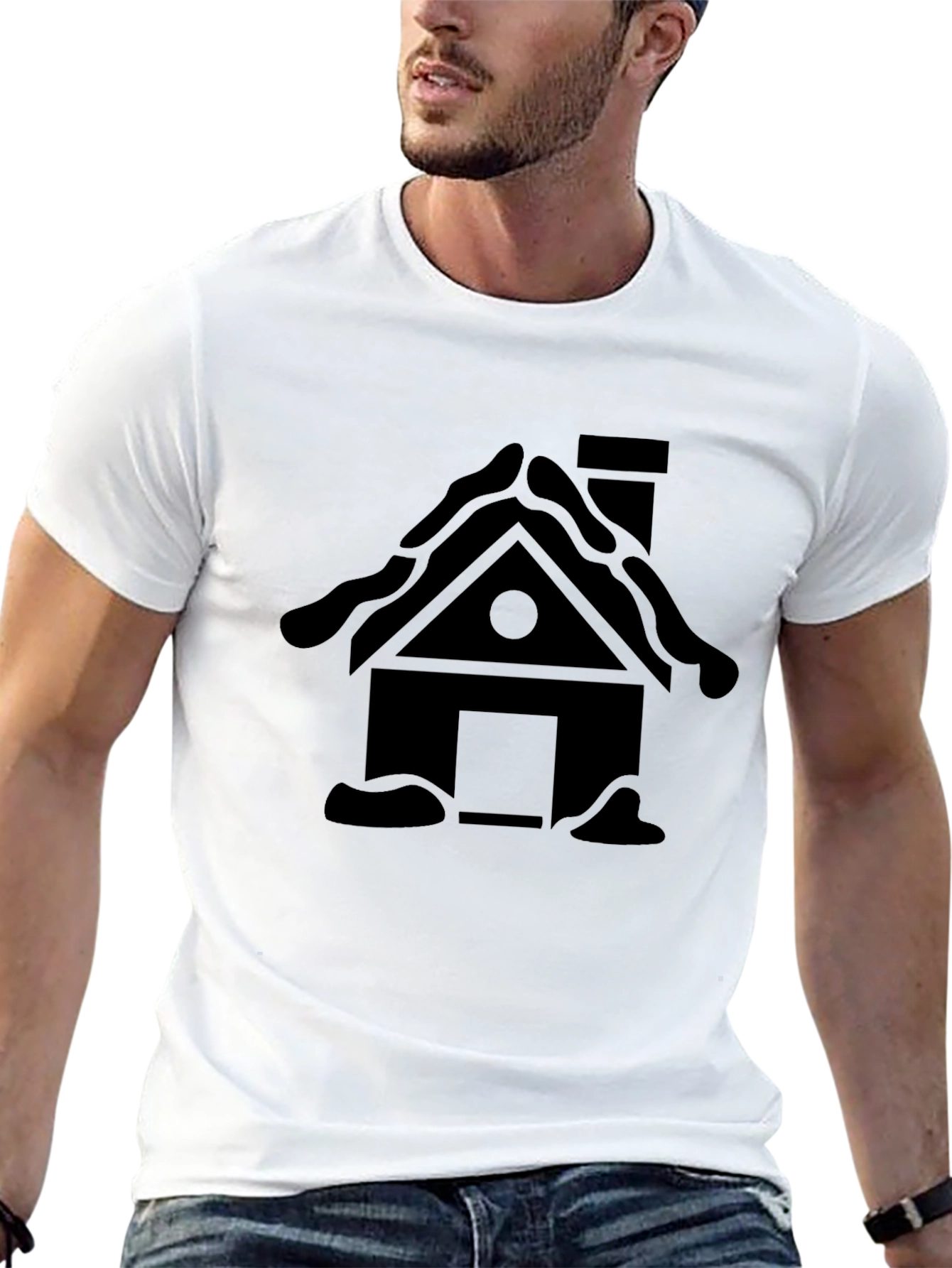 Black House Graphic Black T-Shirt view 13
