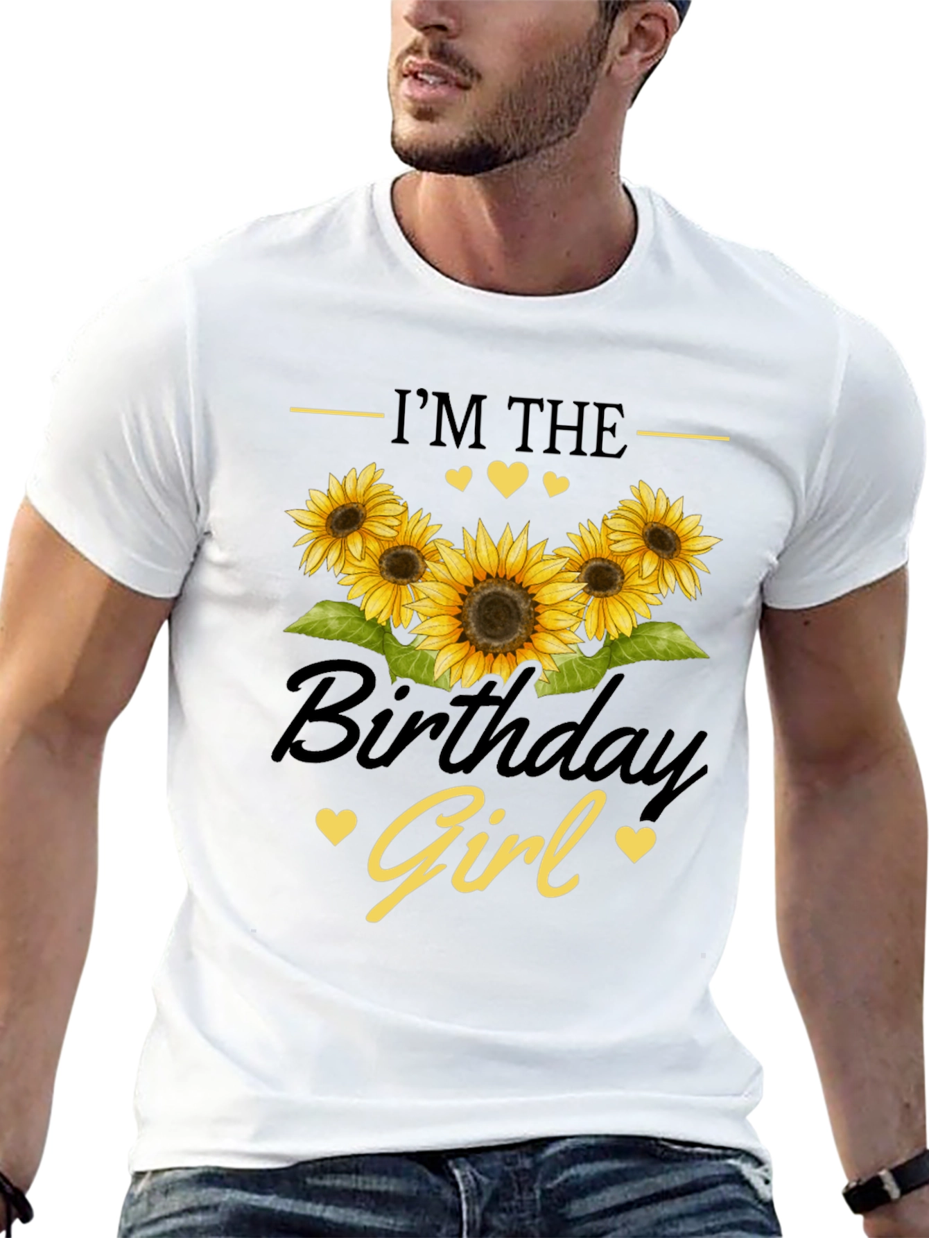 Black Birthday Girl Sunflower Graphic Tee view 13