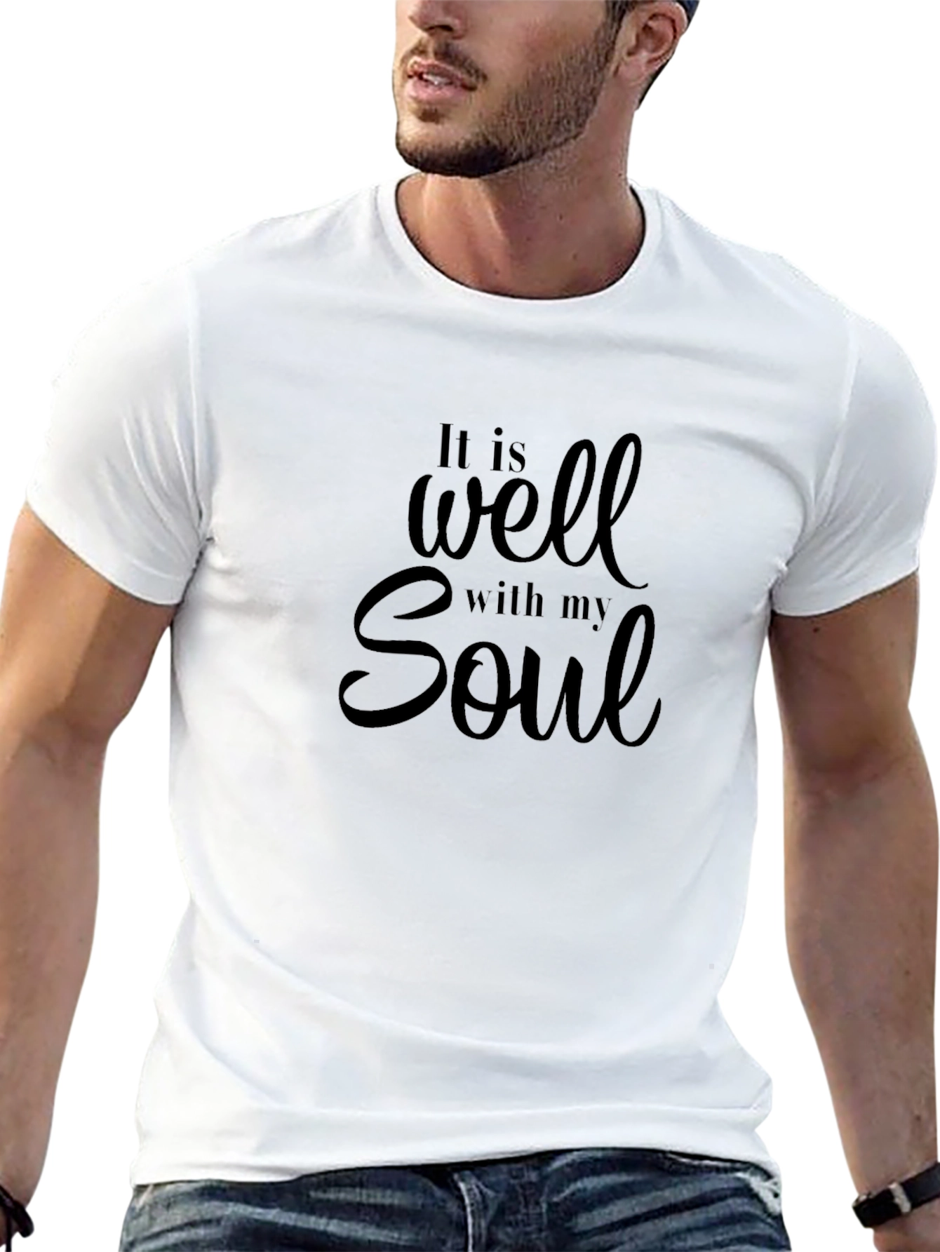 Black It Is Well With My Soul Black T-Shirt view 13