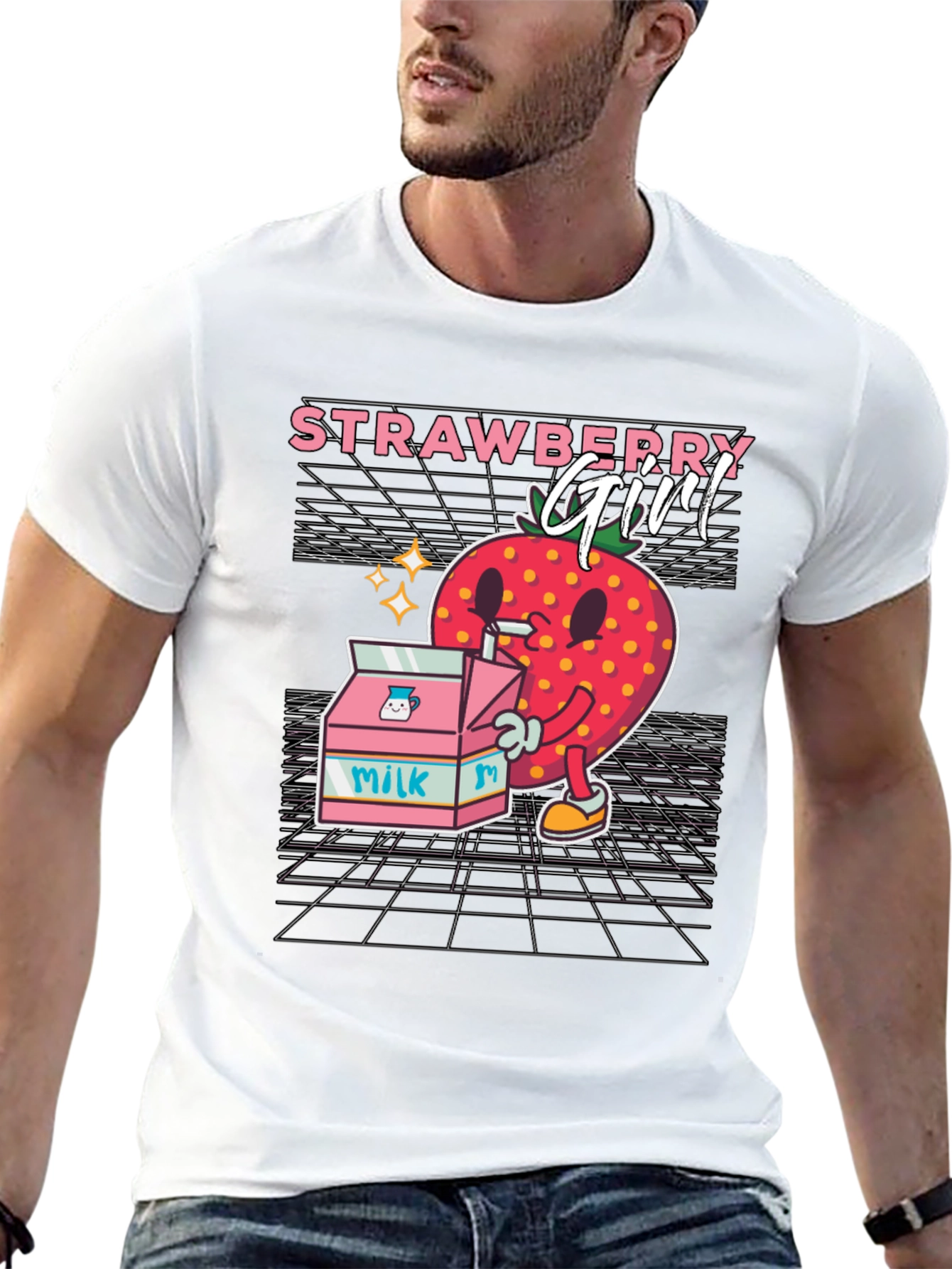 Black Strawberry Girl Graphic Tee view 13