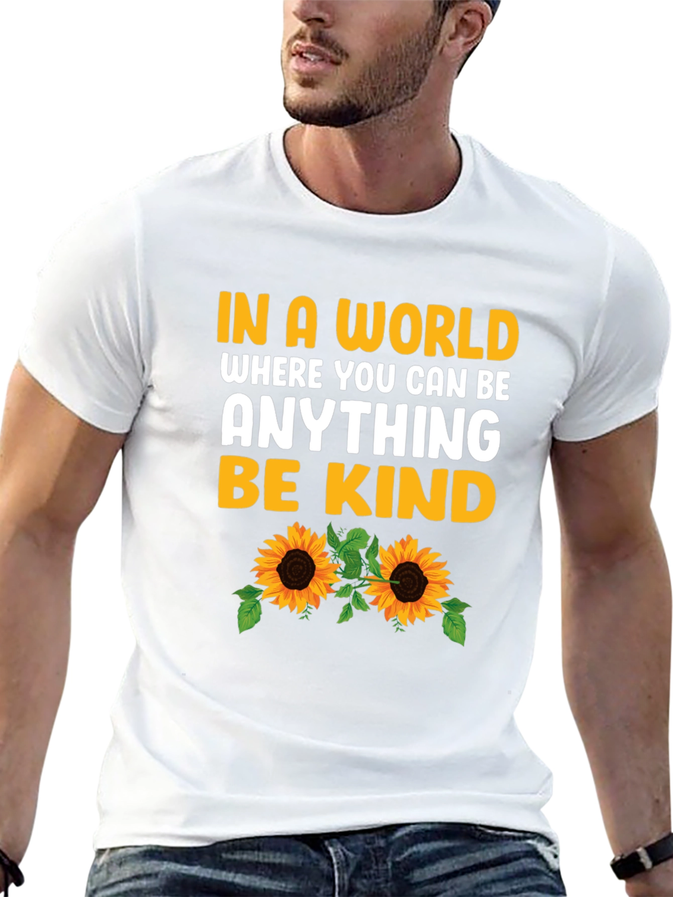 Black Be Kind Sunflower Graphic Tee view 13