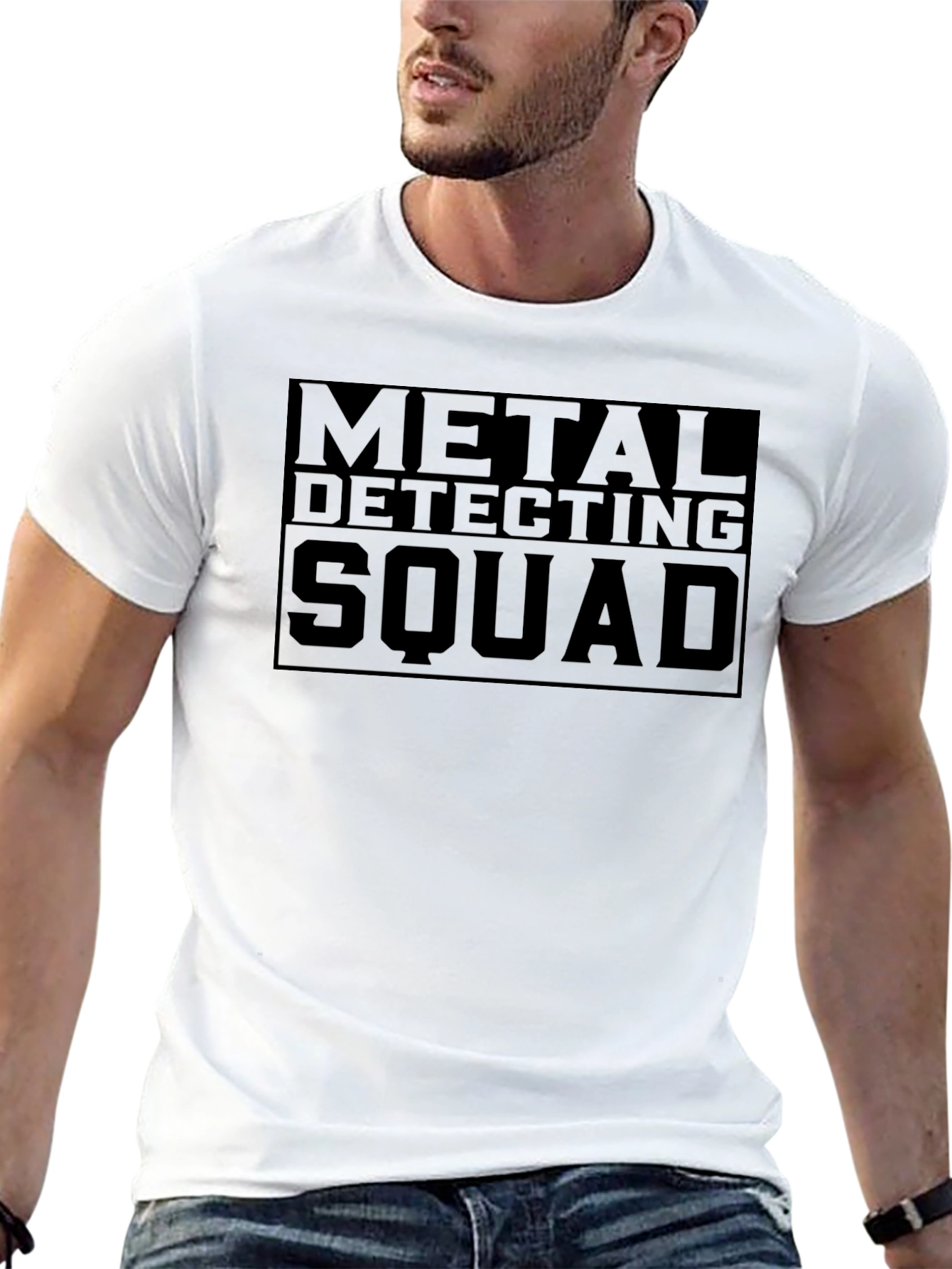 Black Metal Detecting Squad Black T-Shirt view 13