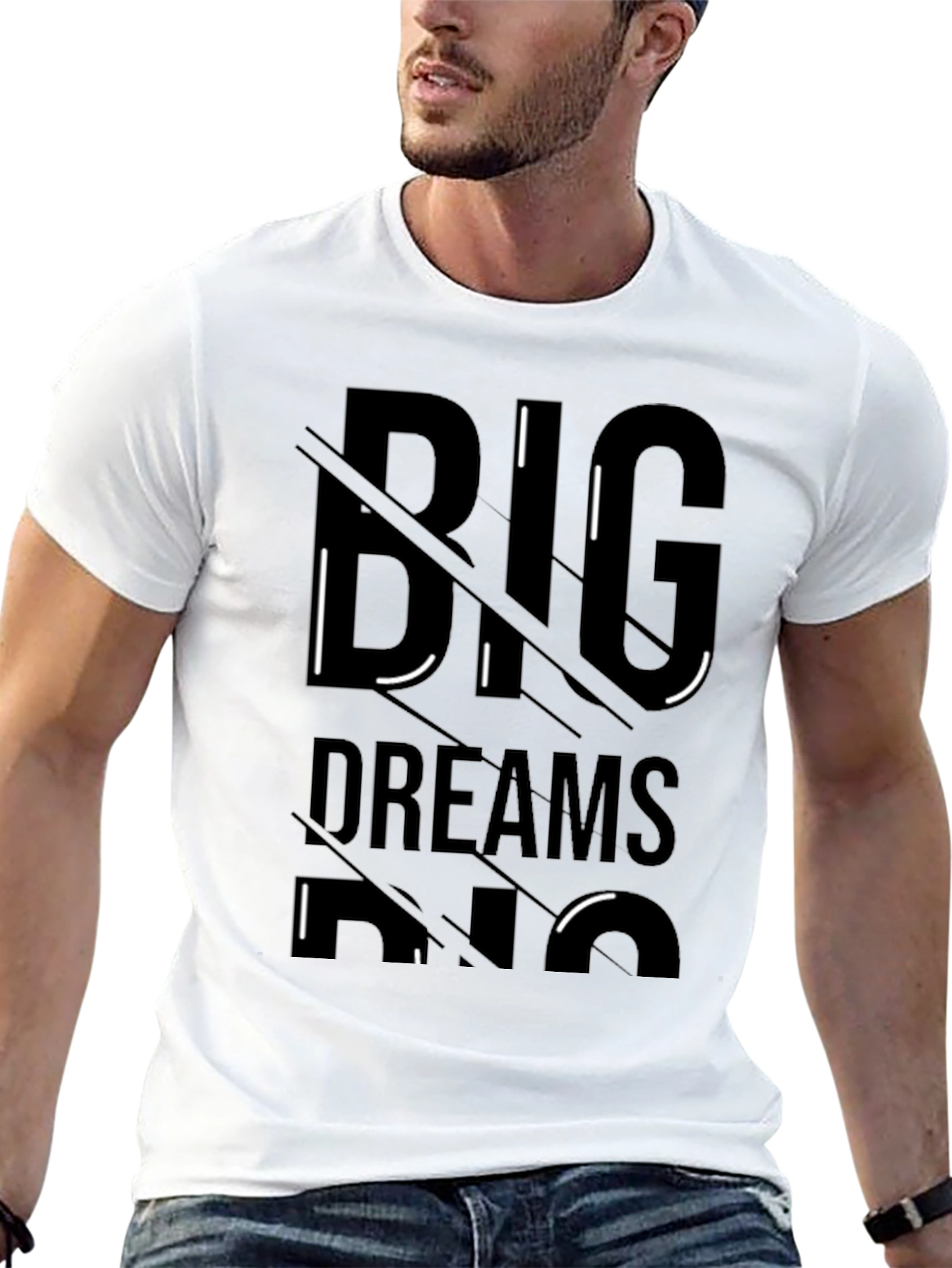 Black Big Dreams Black Graphic Tee view 13