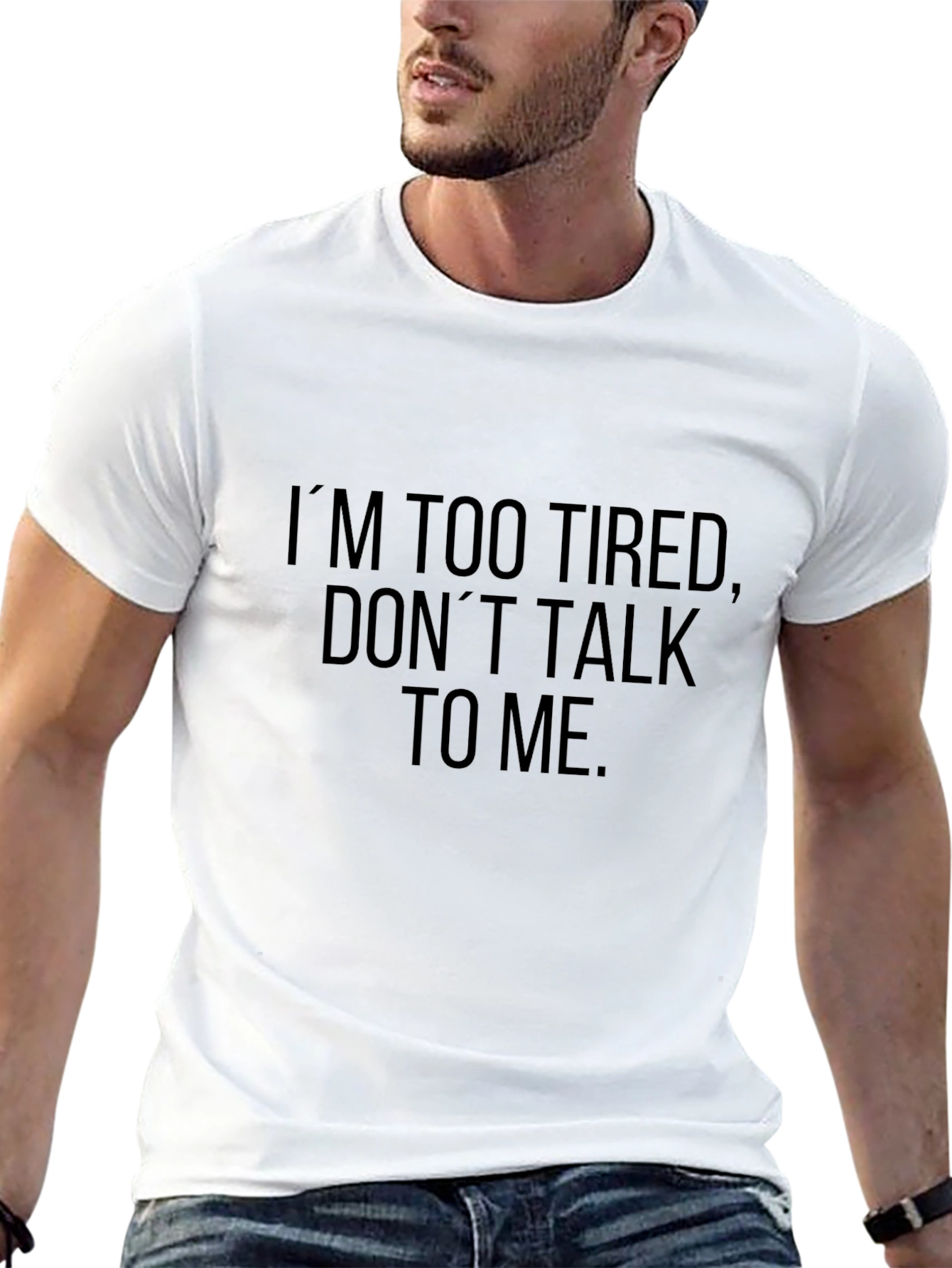 Black I'm Too Tired, Don't Talk To Me T-Shirt view 13