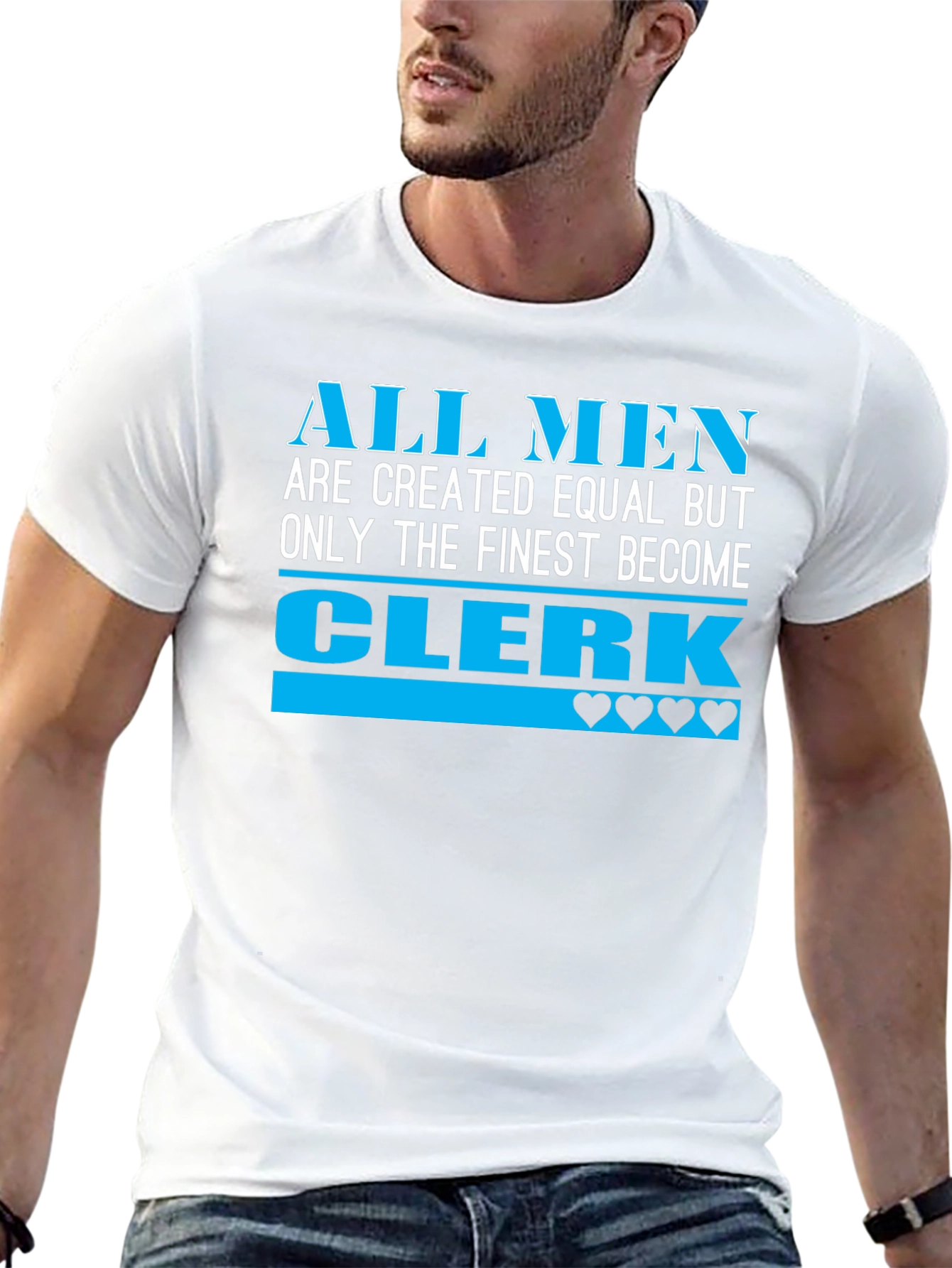 Black Finest Clerk T-Shirt: All Men Are Created Equal view 13
