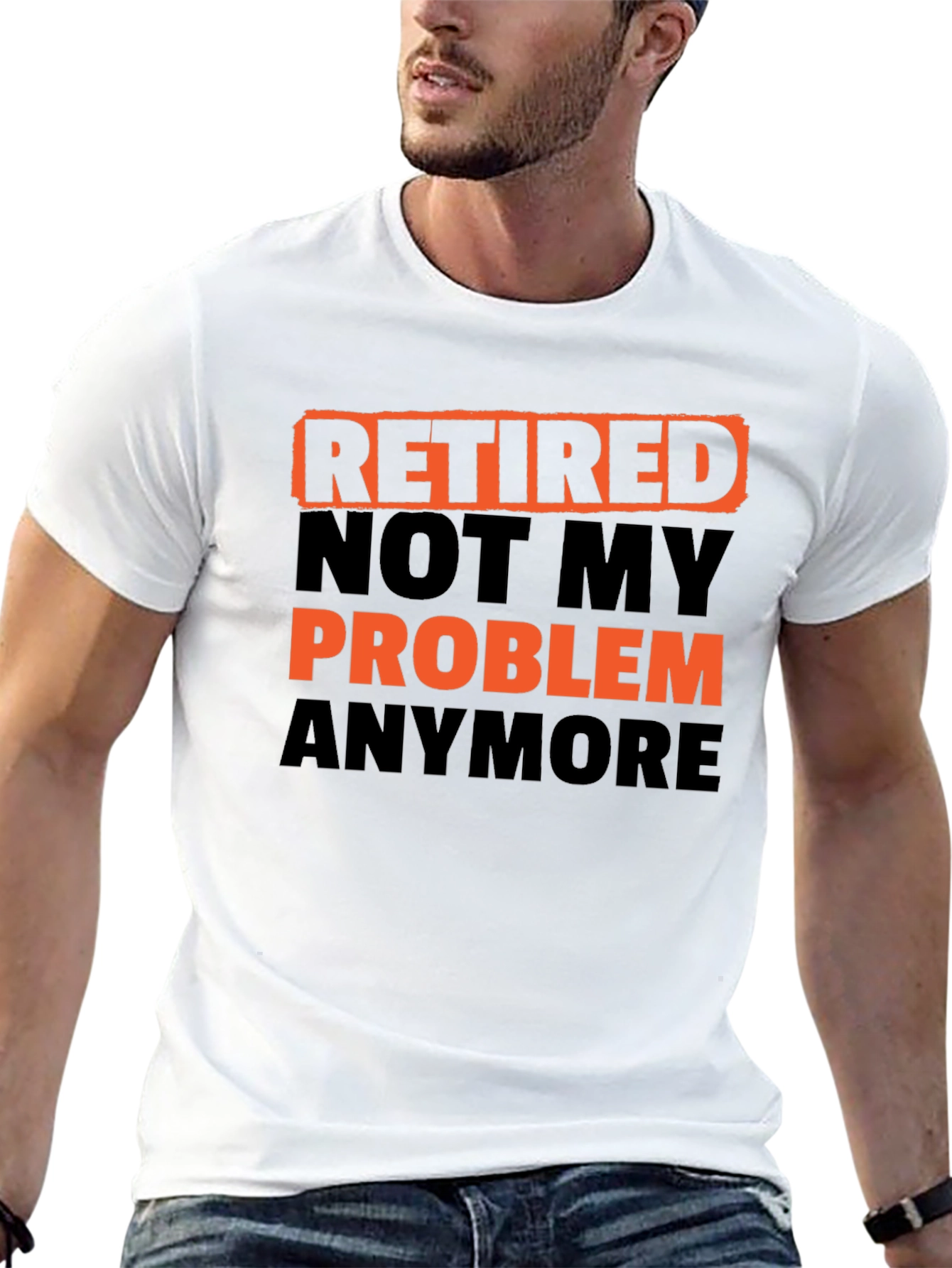 Black Retired Not My Problem Anymore T-Shirt view 13