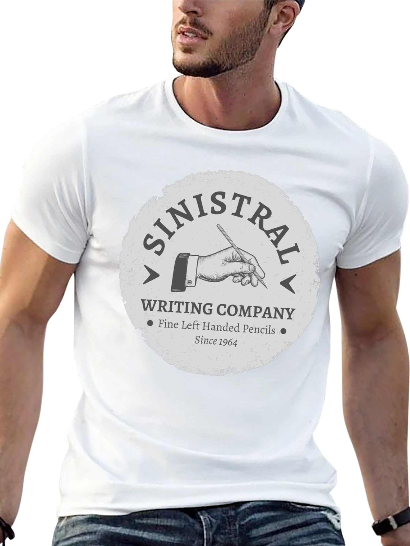Black Sinistral Writing Company T-Shirt view 13