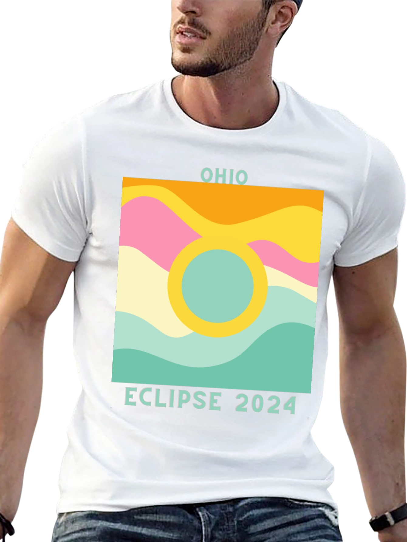 Black Ohio Eclipse 2024 Graphic Tee view 13