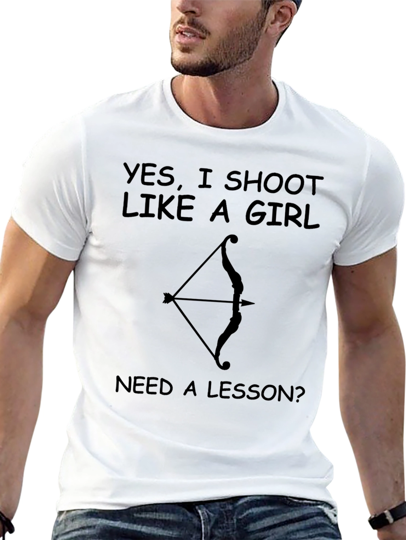 Black Funny Archer T-Shirt - Shoot Like A Girl view 13