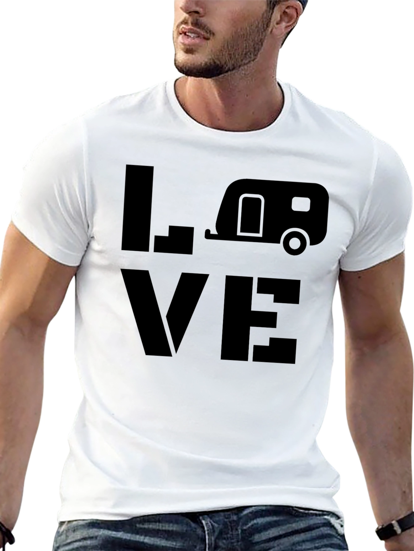 Black LOVE Camping Graphic Tee view 13