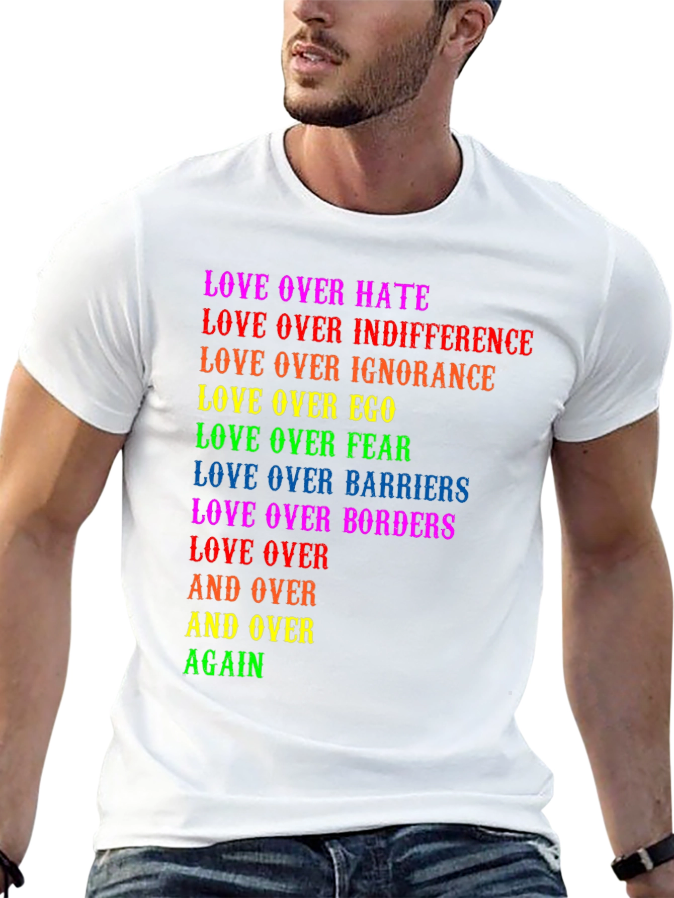 Black Love Over All Graphic Tee - Pride T-Shirt view 13