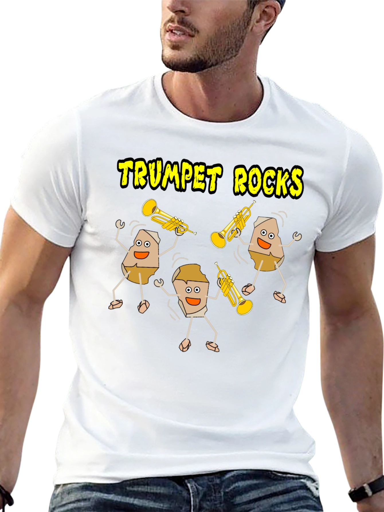 Black Trumpet Rocks Graphic T-Shirt view 13