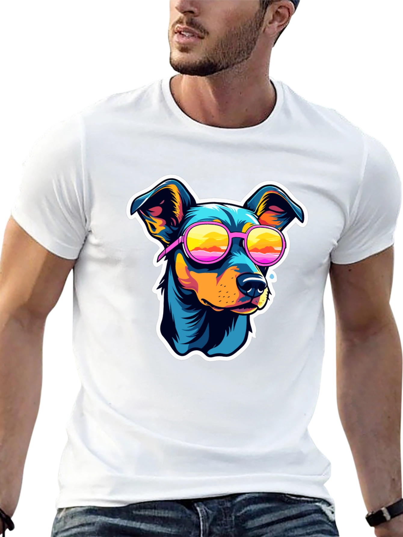 Black Cool Dog T-Shirt view 13