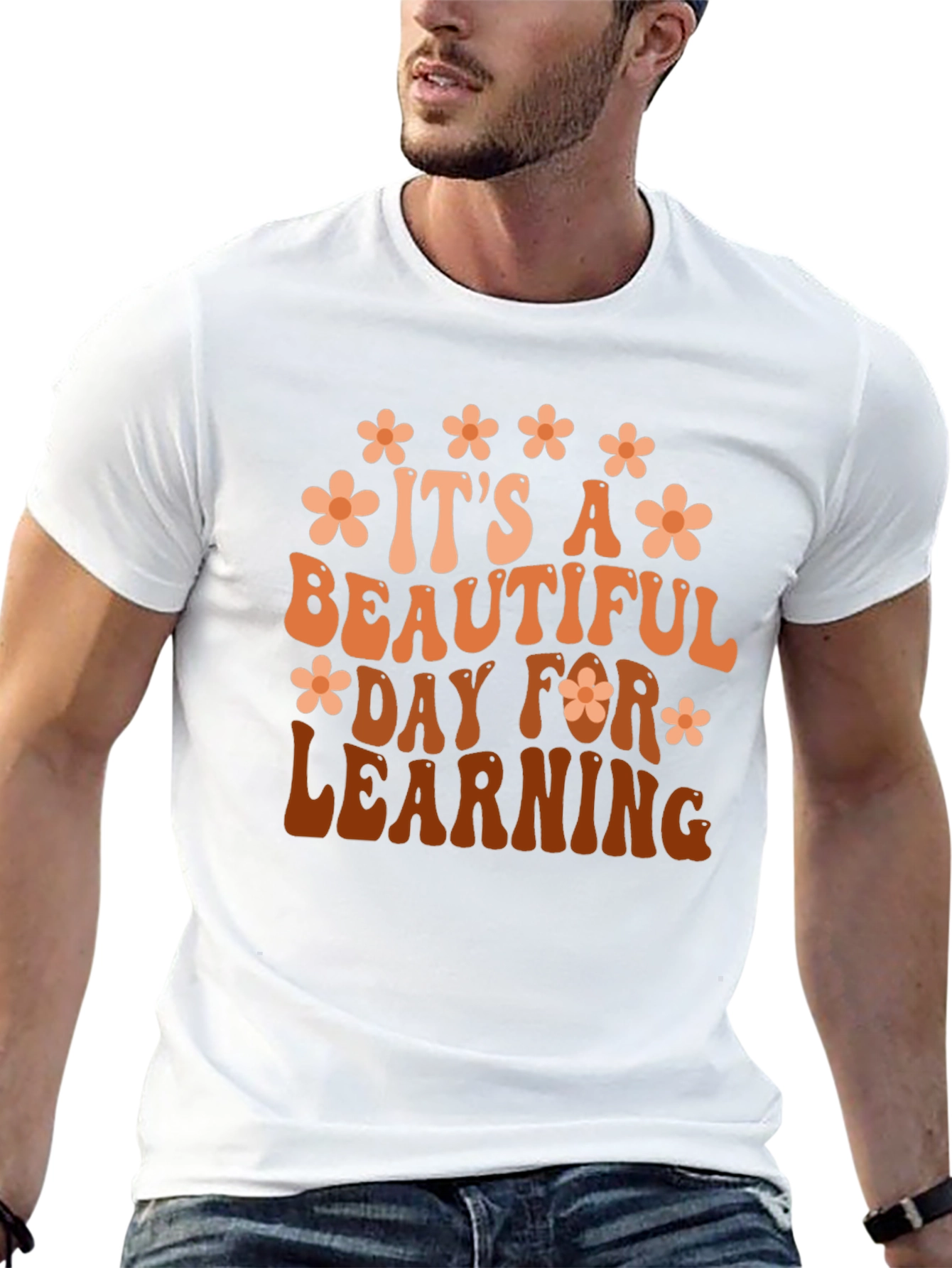 Black It's A Beautiful Day For Learning Graphic Tee view 13