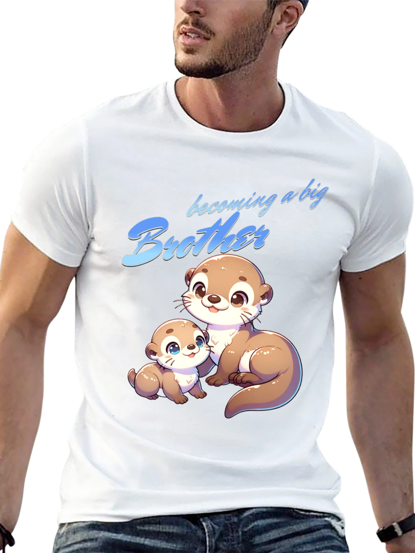 Black Becoming a Big Brother Otter T-Shirt view 13