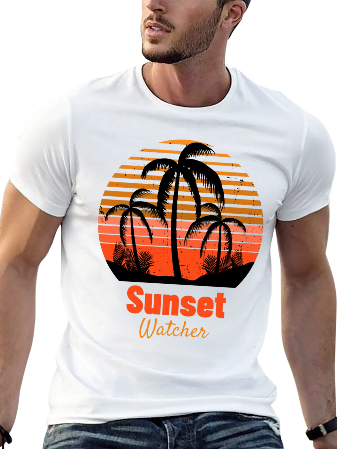 Black Sunset Watcher Graphic Tee view 13