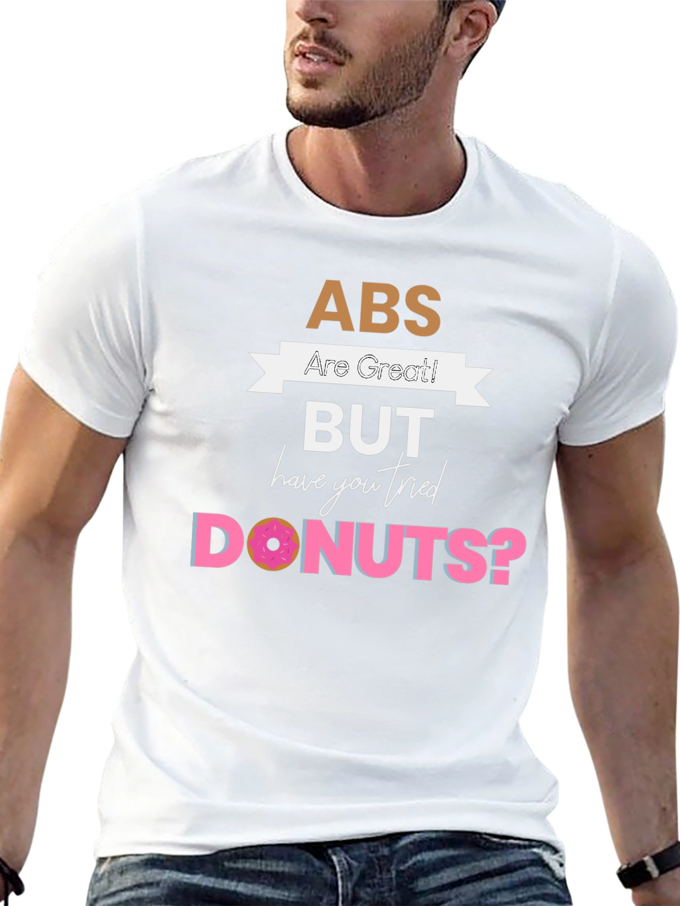 Black Abs are Great But Donuts T-Shirt - Funny Graphic Tee view 13