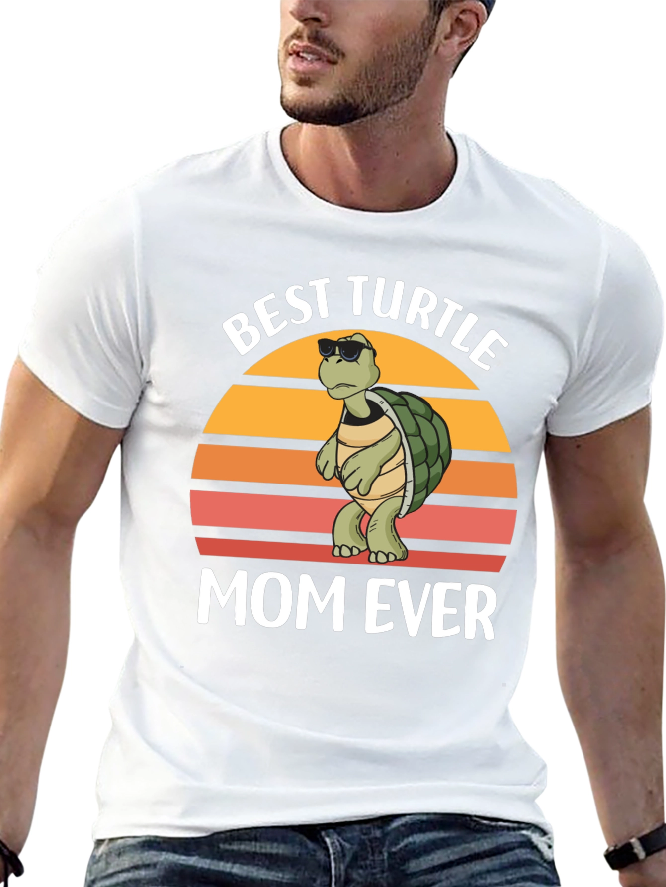 Black Best Turtle Mom Ever T-Shirt view 13