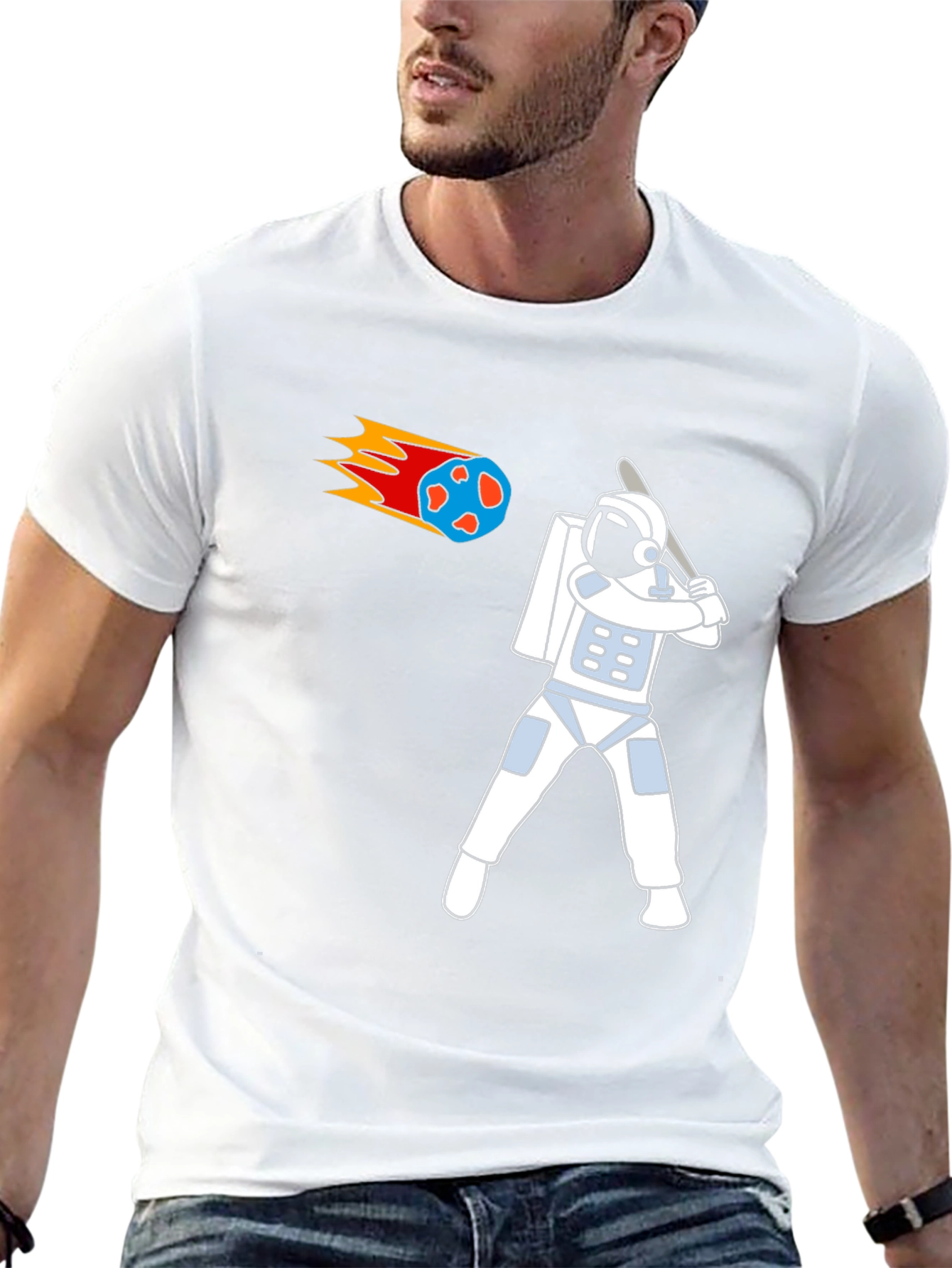 Black Astronaut Baseball T-Shirt - Swing for the Stars! view 13