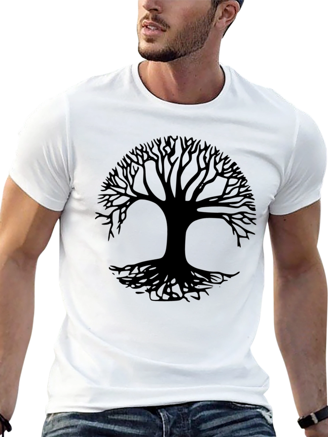 Black Tree of Life Black T-Shirt view 13