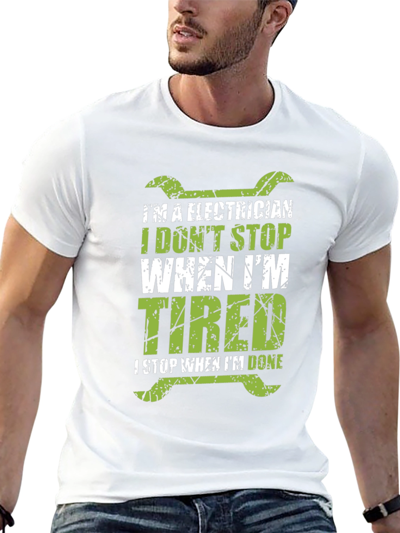 Black Electrician T-Shirt - I Don't Stop When I'm Tired view 13