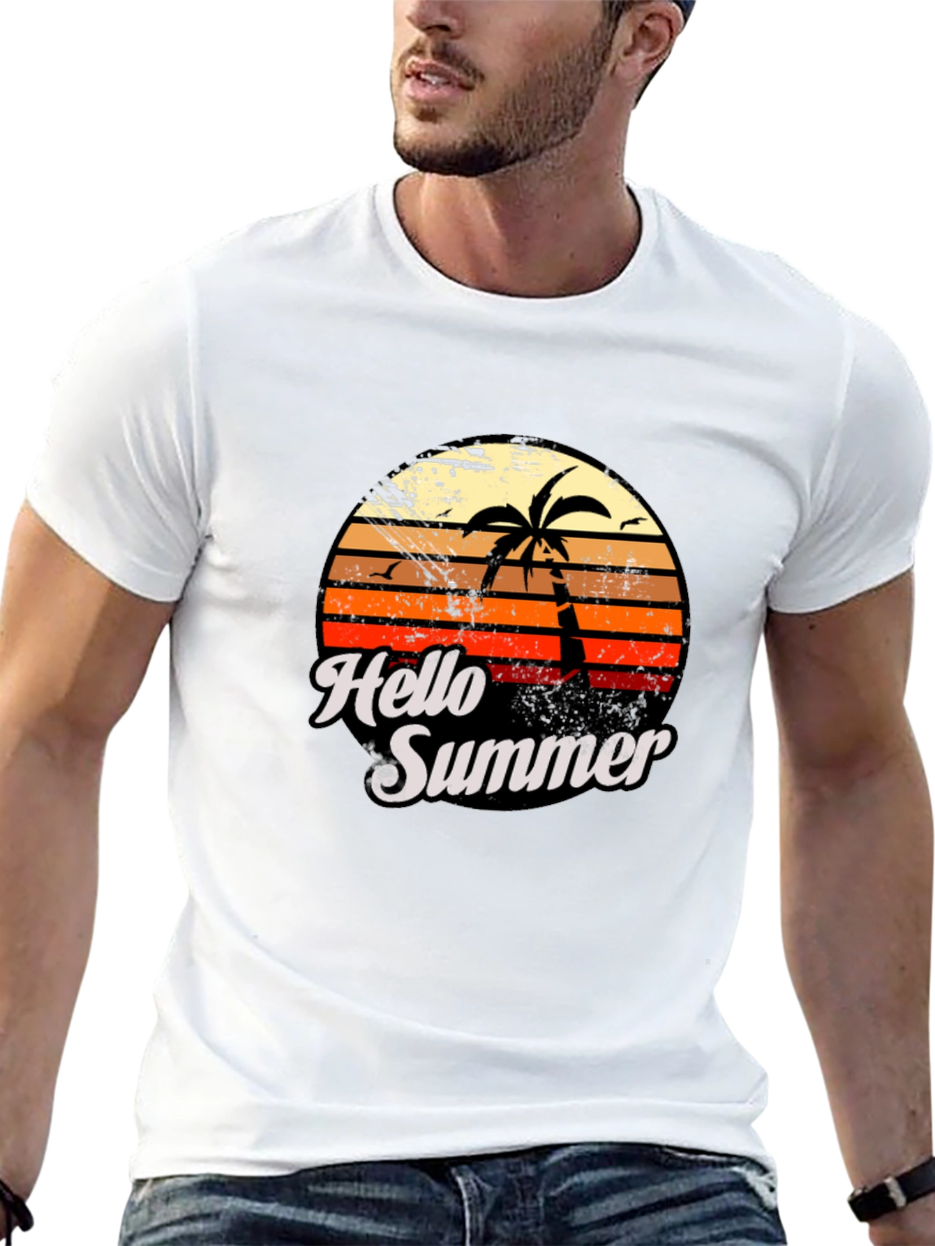 Black Hello Summer Graphic Tee view 13