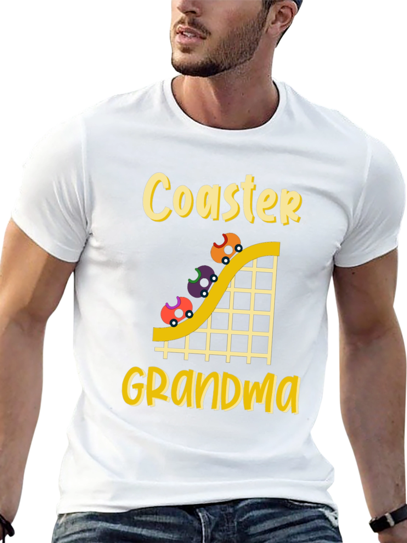Black Coaster Grandma Black T-Shirt view 13