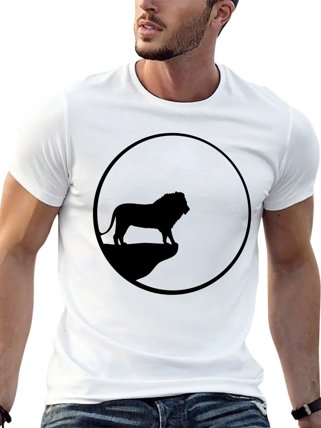 Black Lion Silhouette Graphic Tee - Classic Black view 13