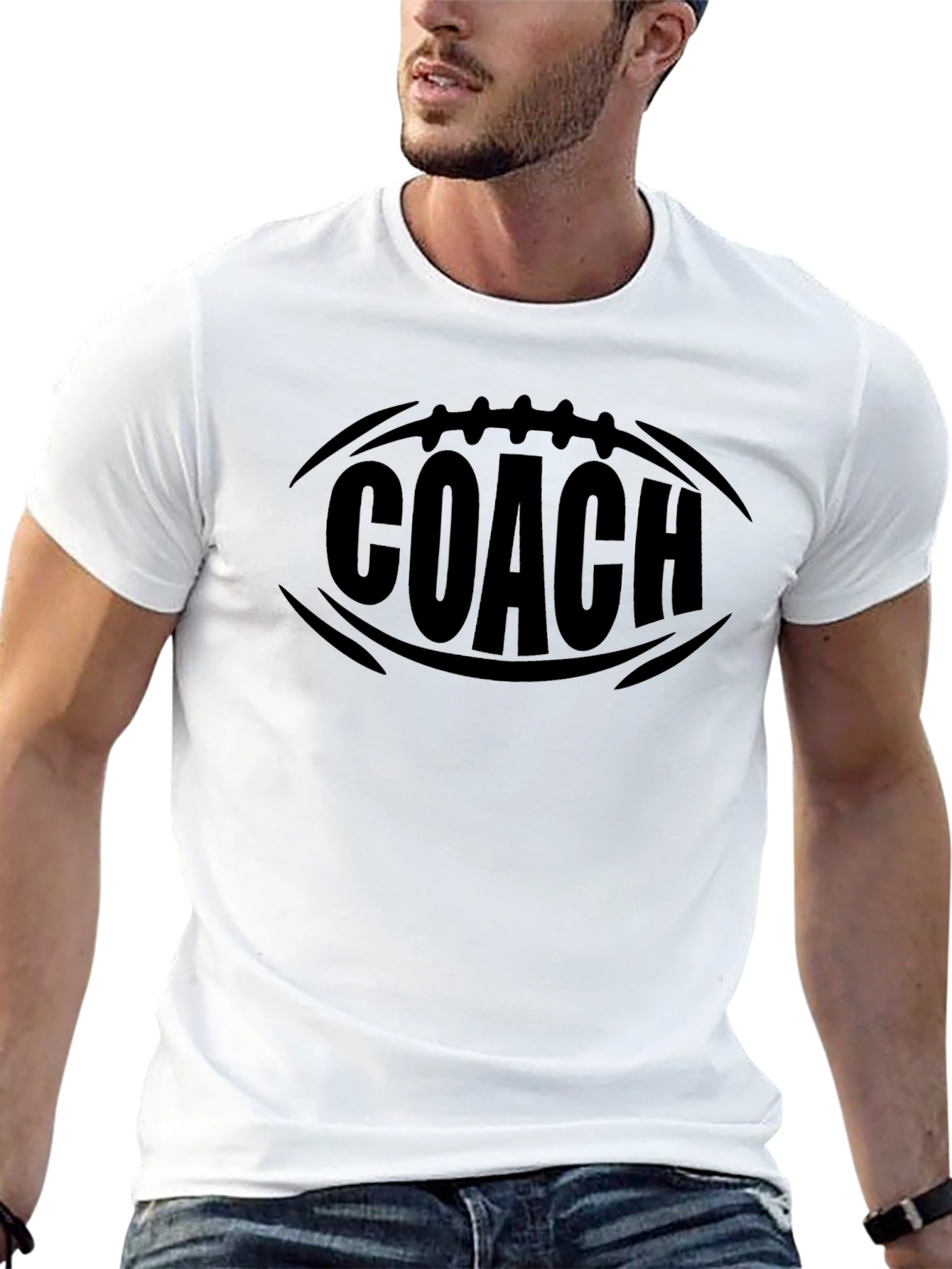 Coach Football Graphic T-Shirt - 13