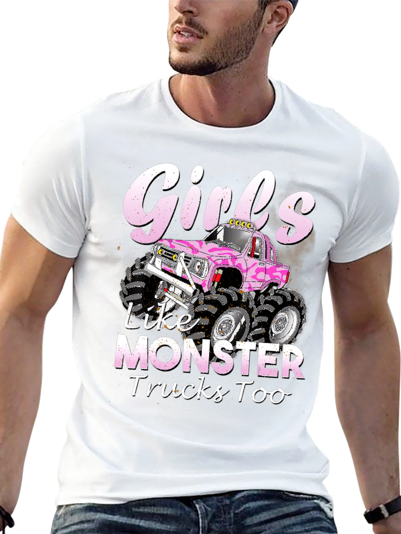 Black Girls Like Monster Trucks Too T-Shirt view 13
