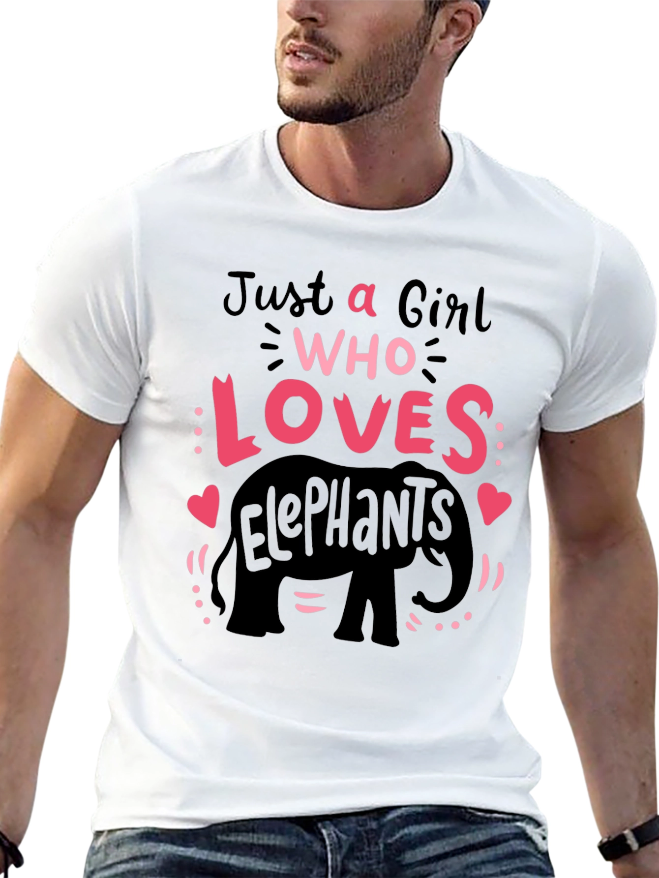 Black Girl Who Loves Elephants T-Shirt Cute Animal Tee view 13
