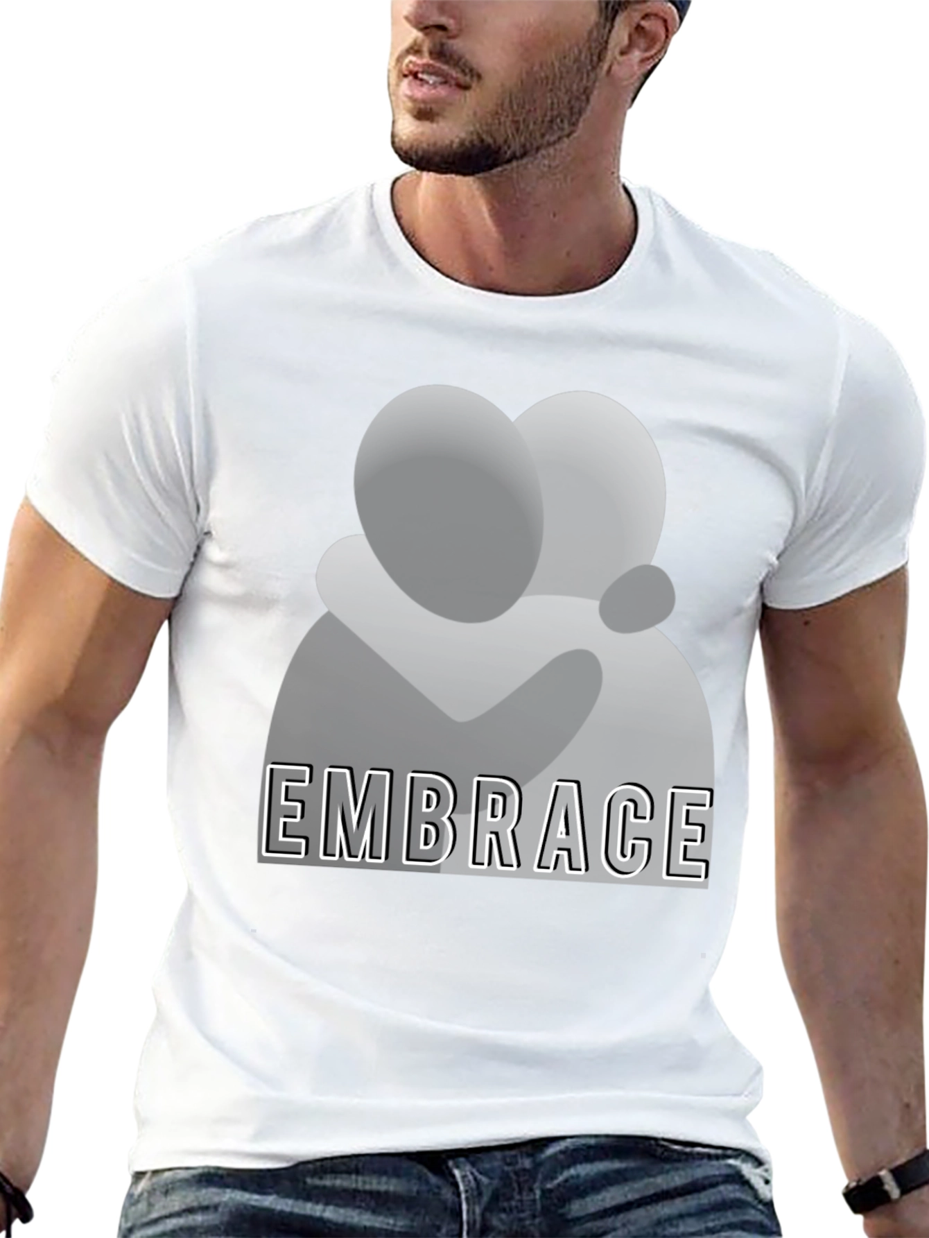 Embrace Graphic Tee - Stylish Comfort, Black T-Shirt - 13