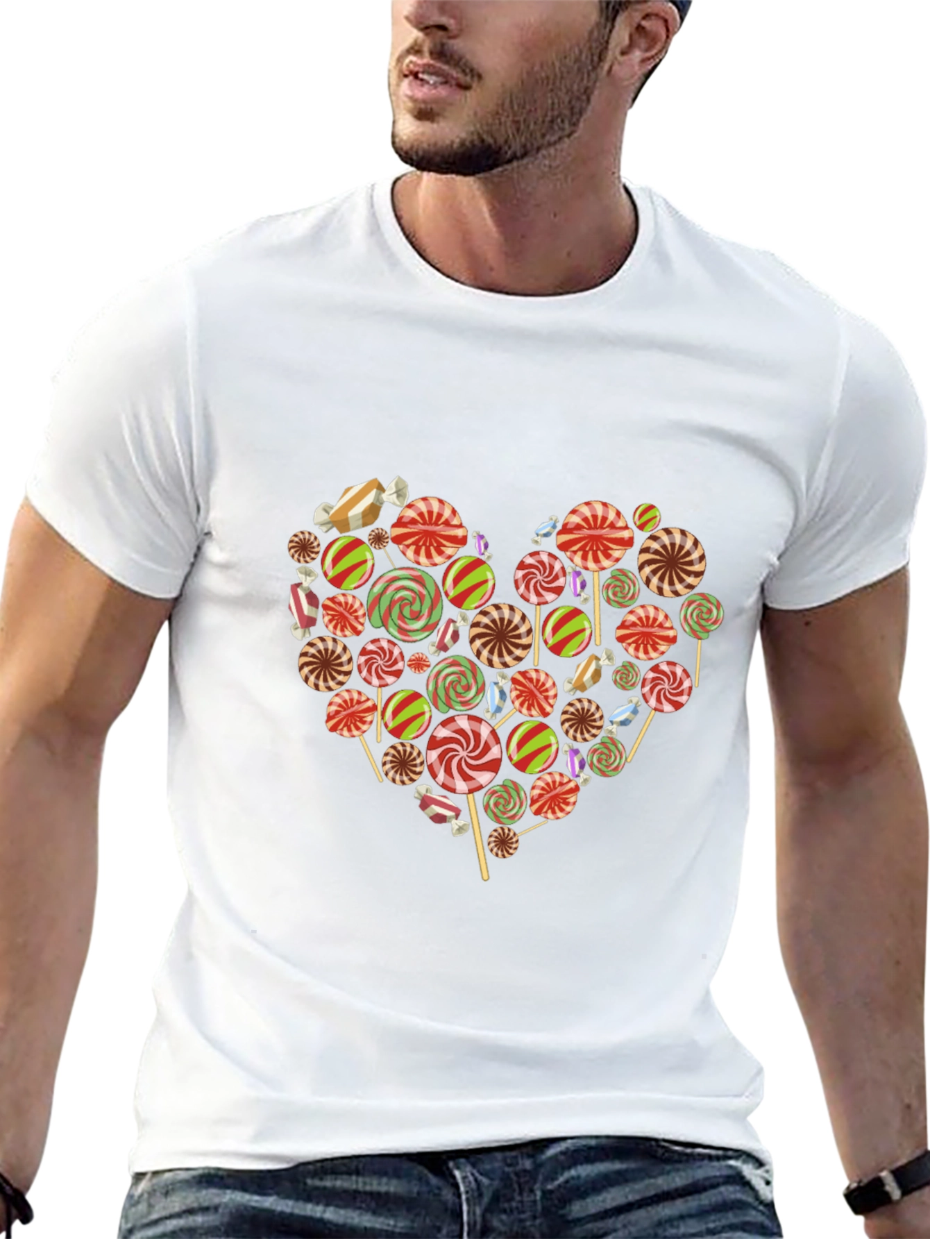 Black Candy Heart Graphic Tee - Sweet Love view 13
