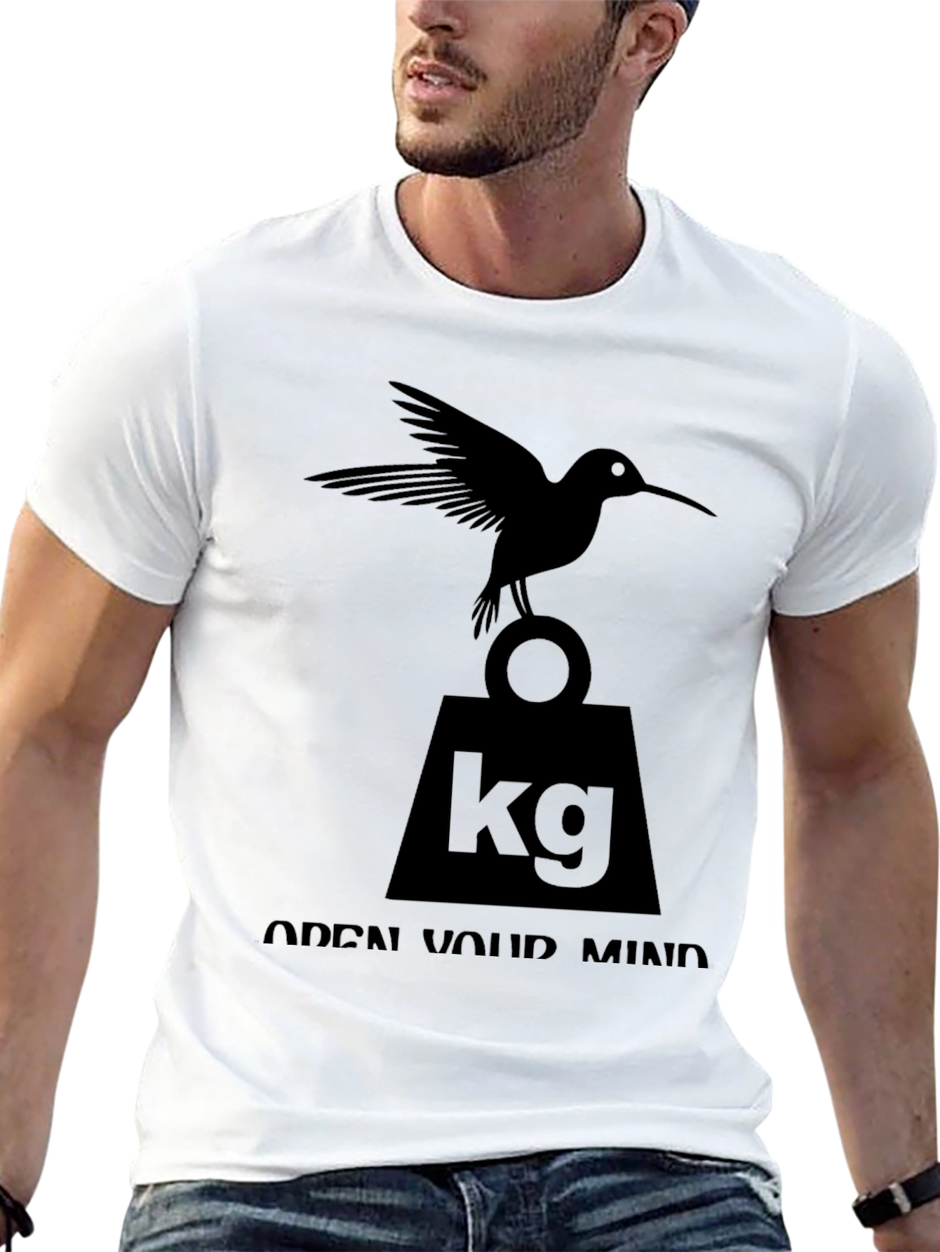 Black Hummingbird 'Open Mind' Graphic T-Shirt view 13