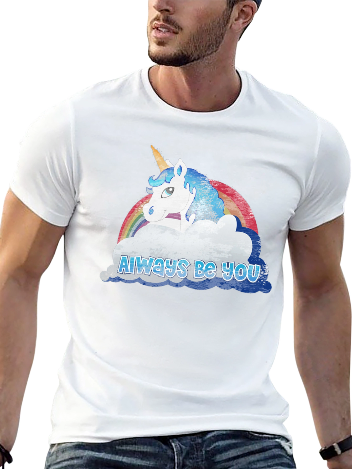 Black Always Be You Unicorn Rainbow T-Shirt view 13