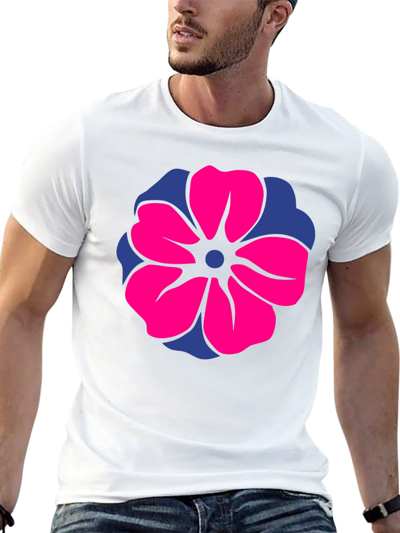 Black Floral Print Crew Neck T-Shirt - Bold Statement Tee view 13