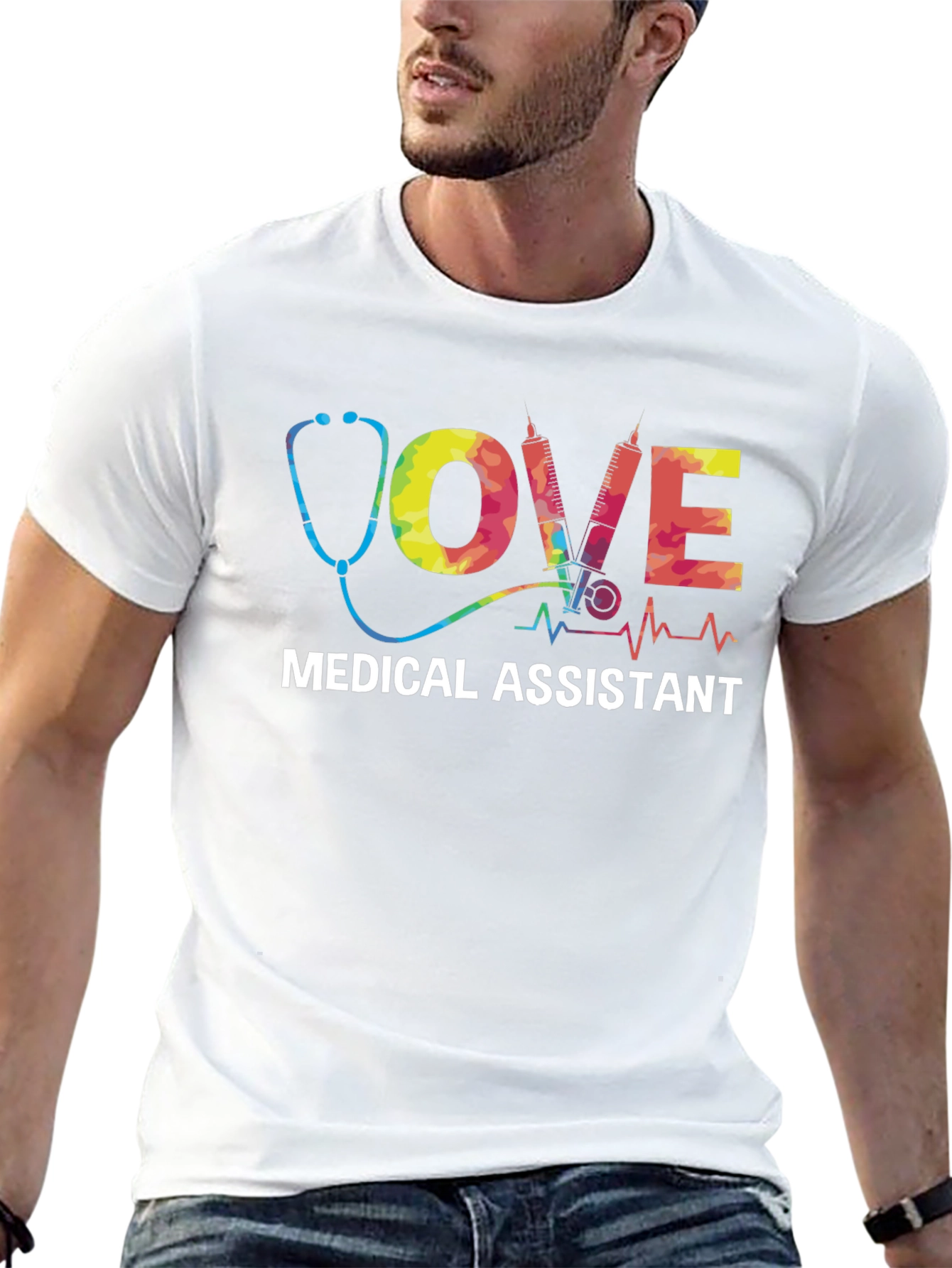Black Medical Assistant Love T-Shirt view 13
