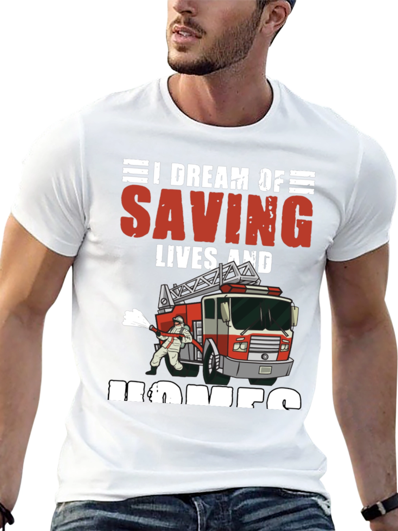Black Firefighter Dream T-Shirt view 13