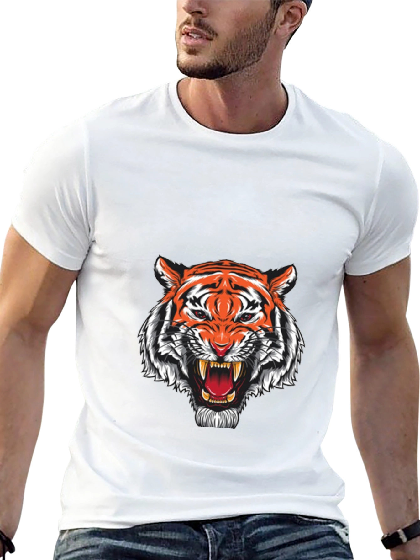 Black Black Tiger Graphic T-Shirt - Fierce Style view 13