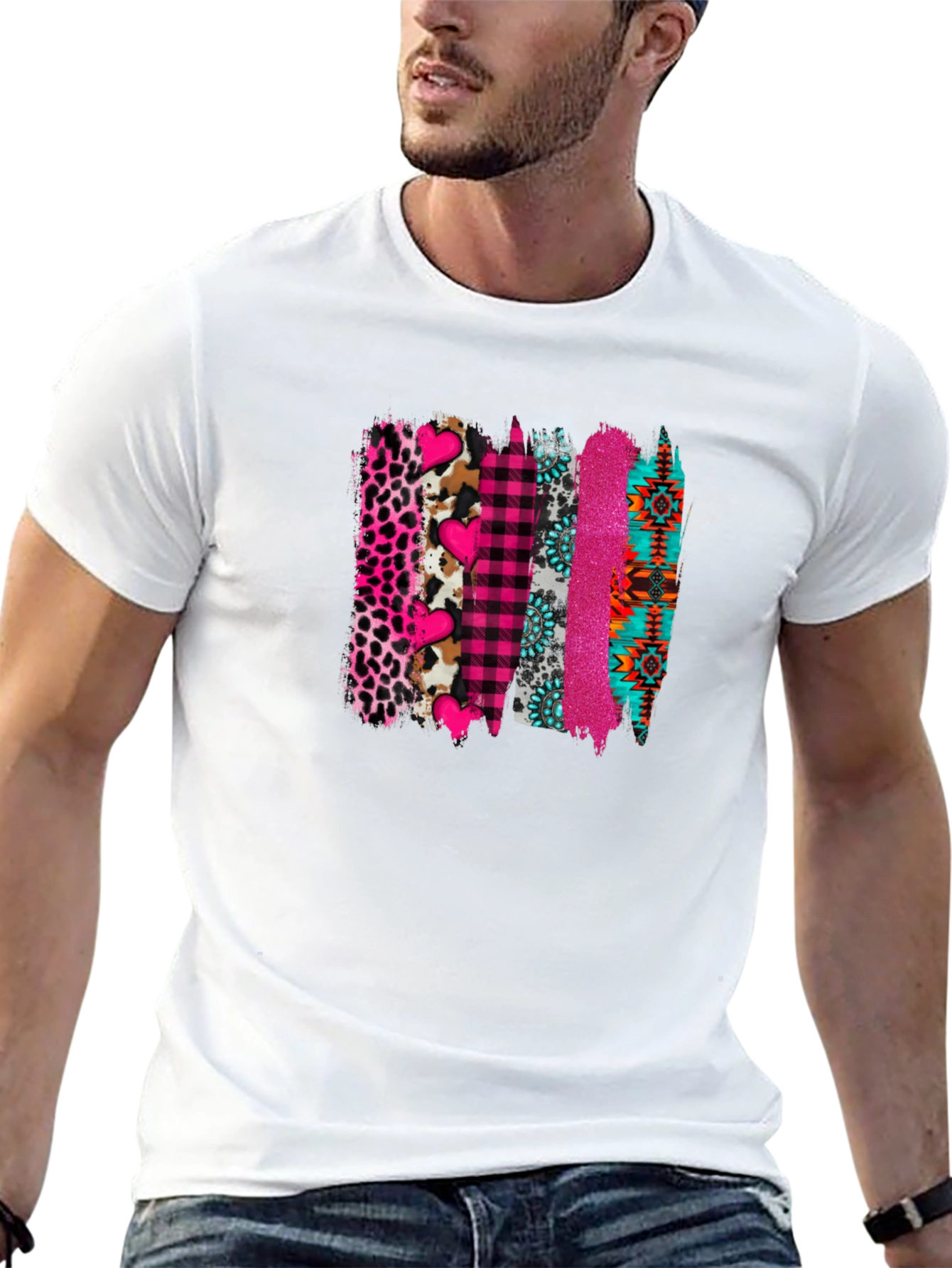 Black Funky Pattern T-Shirt view 13