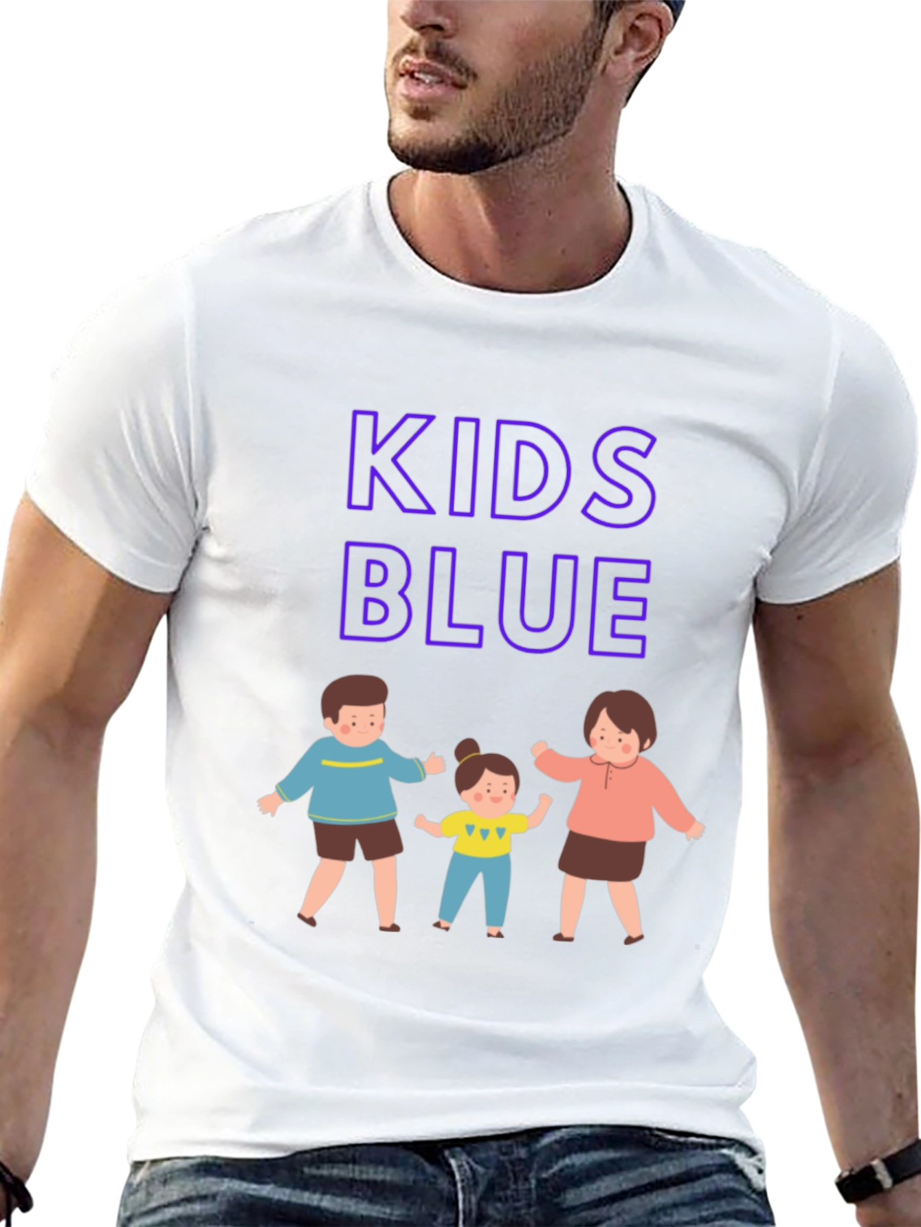 Black Kids Blue Graphic Tee view 13