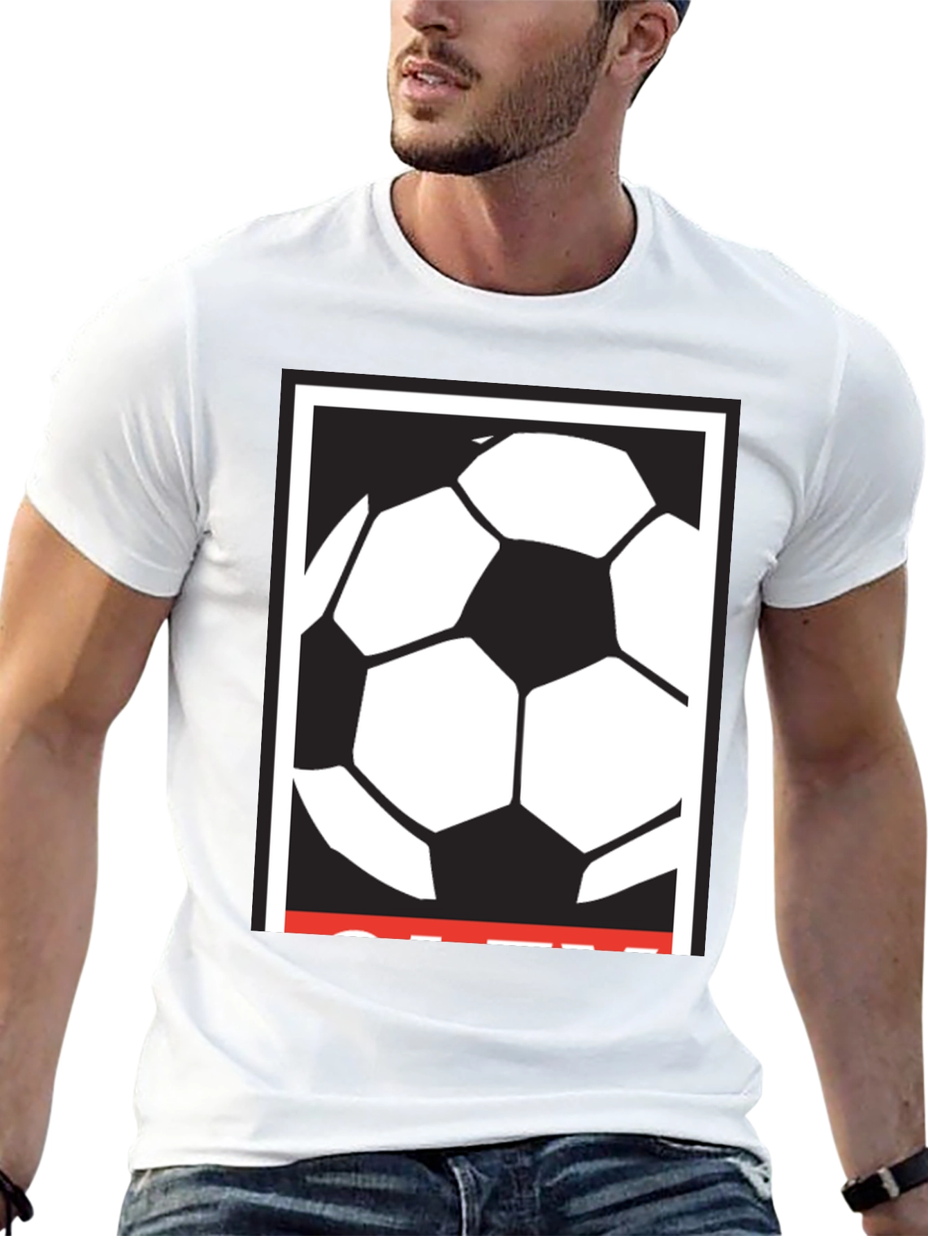 Black Soccer Ball Graphic Tee - Classic Black T-Shirt view 13