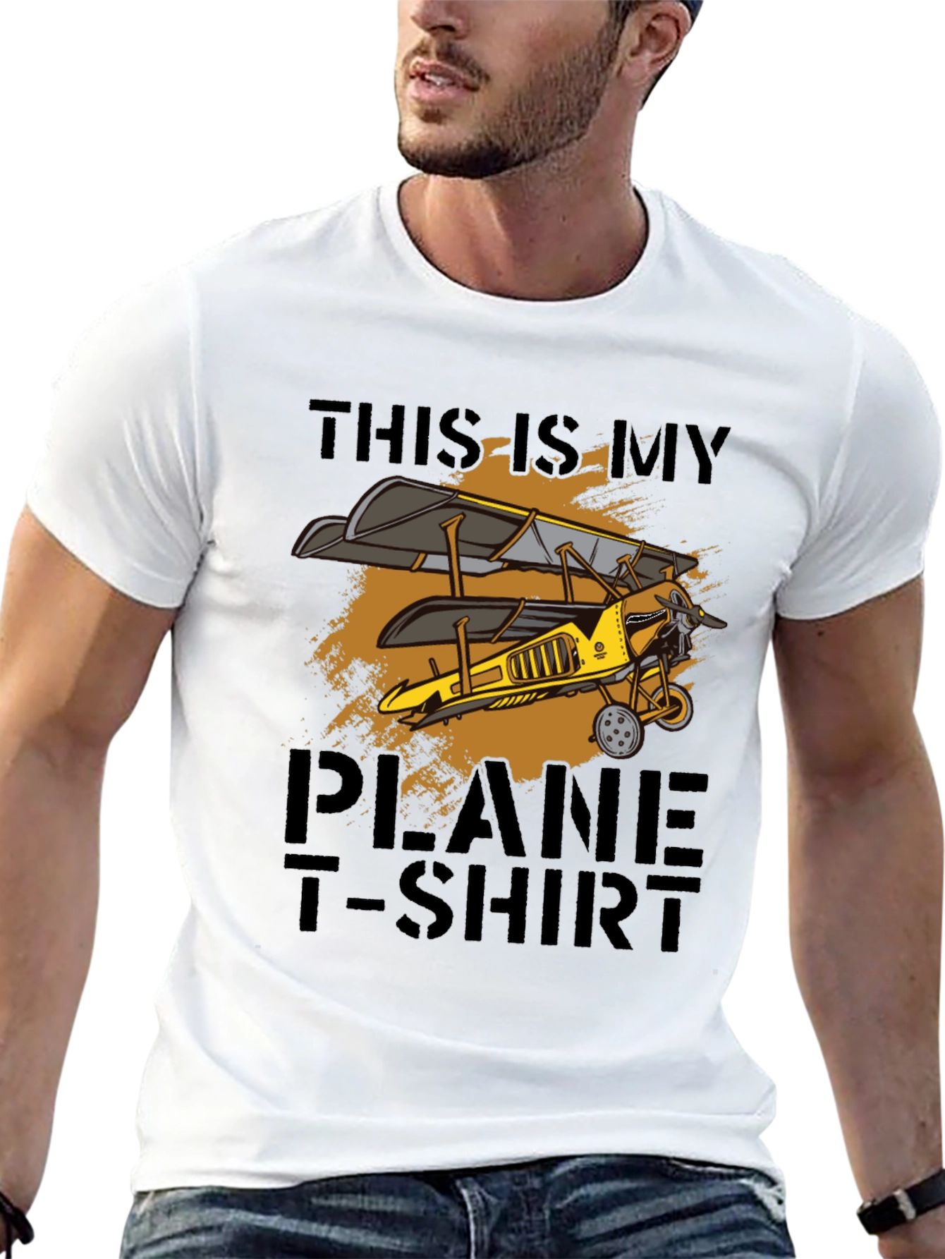 Black Vintage Biplane T-Shirt - Airplane Lover Gift view 13