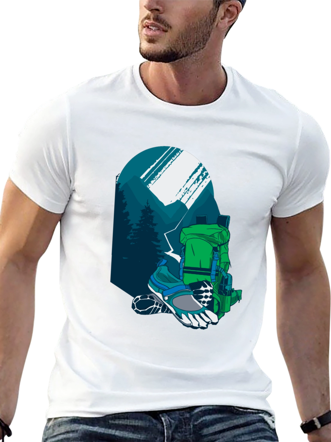 Black Hiking Adventure Graphic Tee view 13