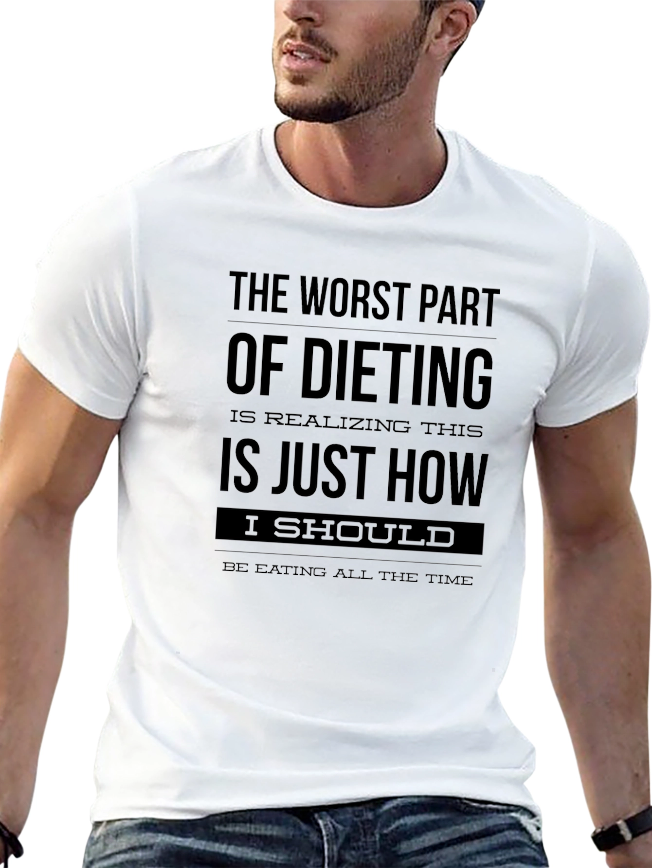 Black Dieting Humor T-Shirt view 13