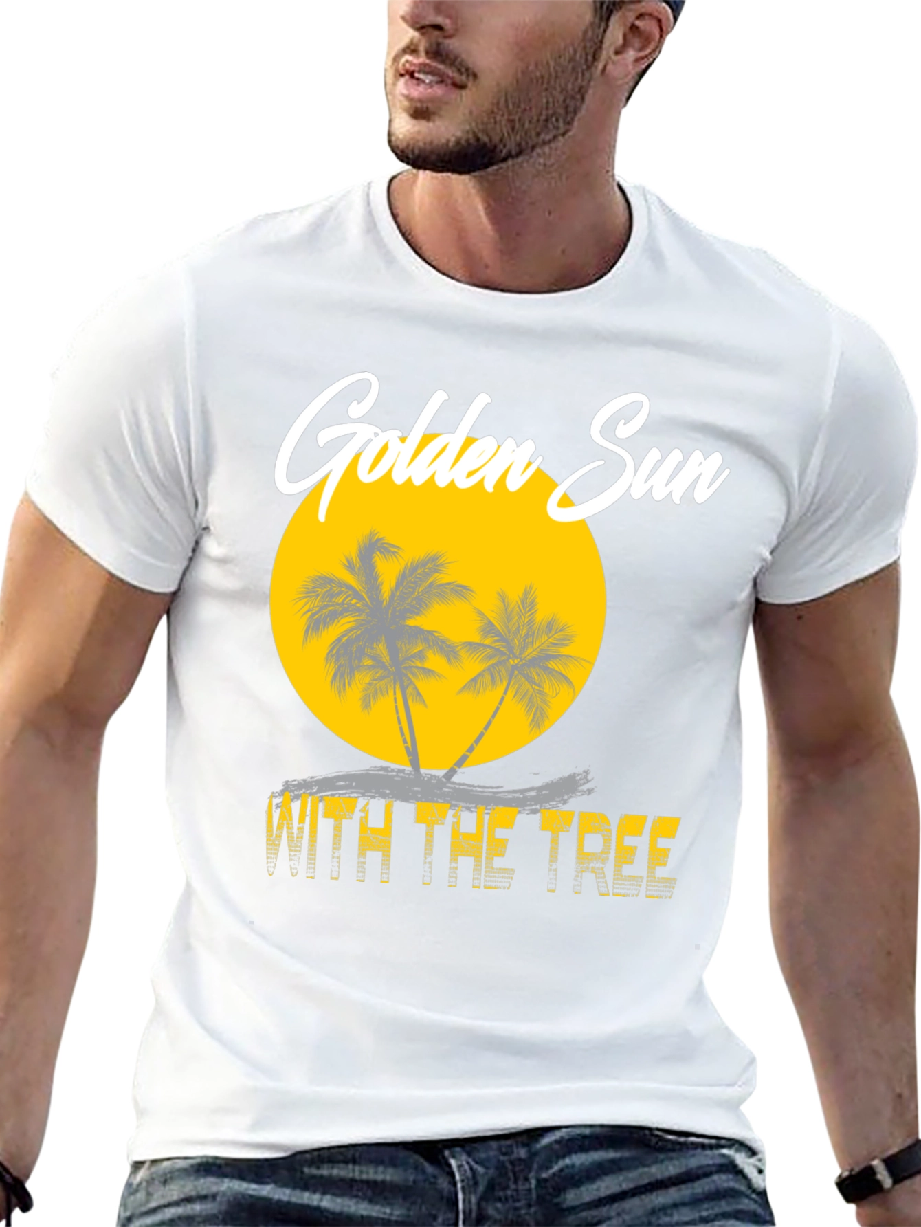 Golden Sun With The Tree Graphic Tee - 13